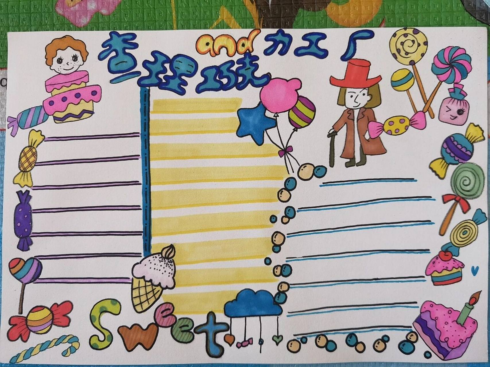 《查理和巧克力工厂》手抄报