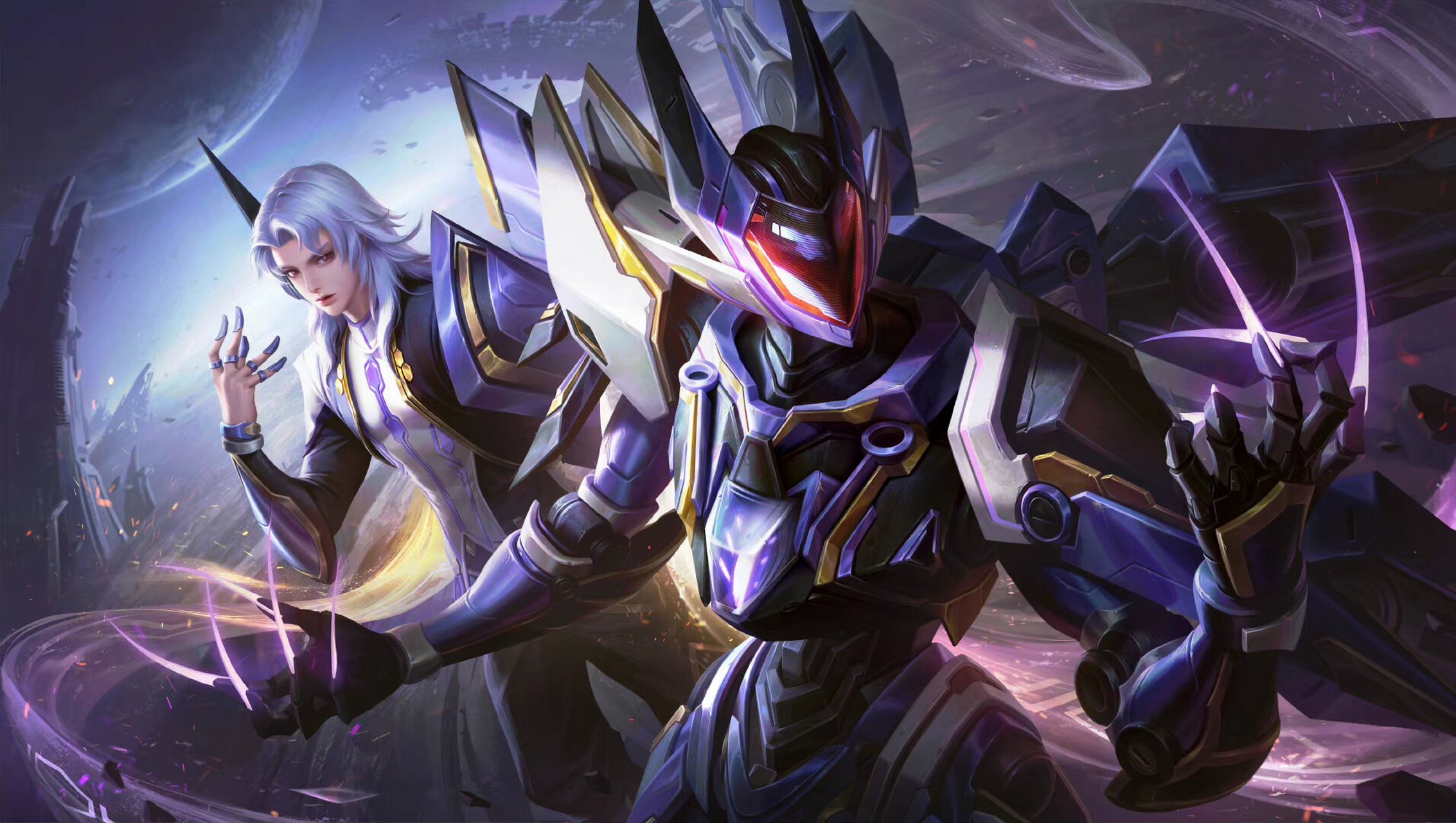 元歌无心皮肤海报 麻烦把那个白发帅哥放前面吧谢谢 说实话我更喜欢