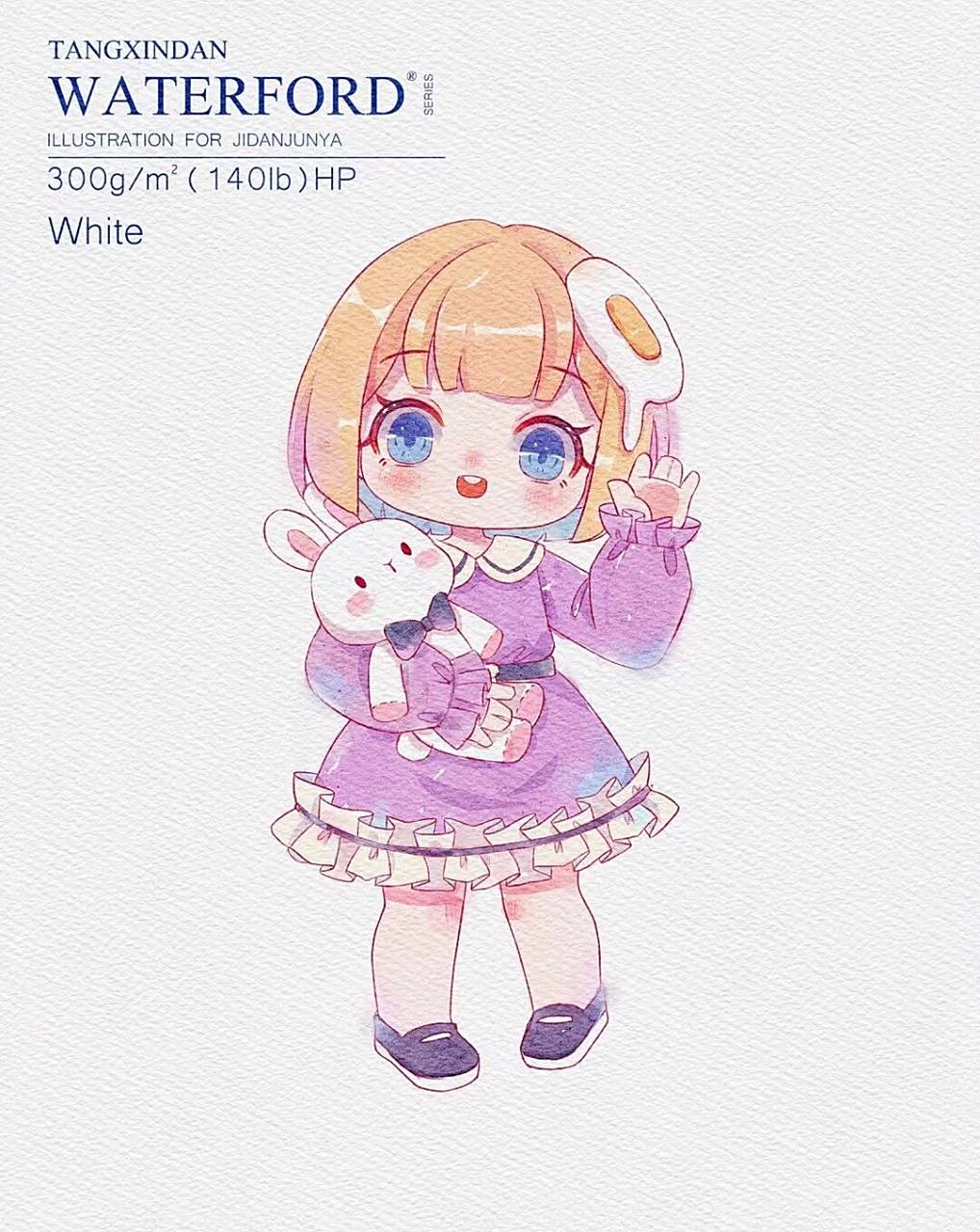 q版水彩动漫人物|可爱水彩人物 玩不会的水彩就是格外的香