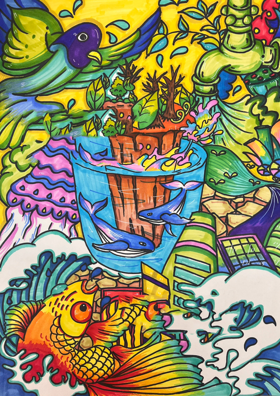 水资源相关主题作品辅导(步骤图)  健康饮水 健康你我 (已参赛)