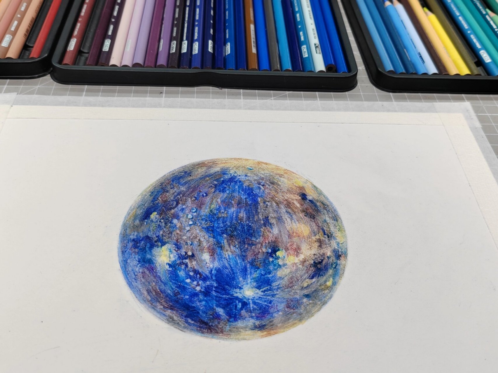 水星 彩铅画教程