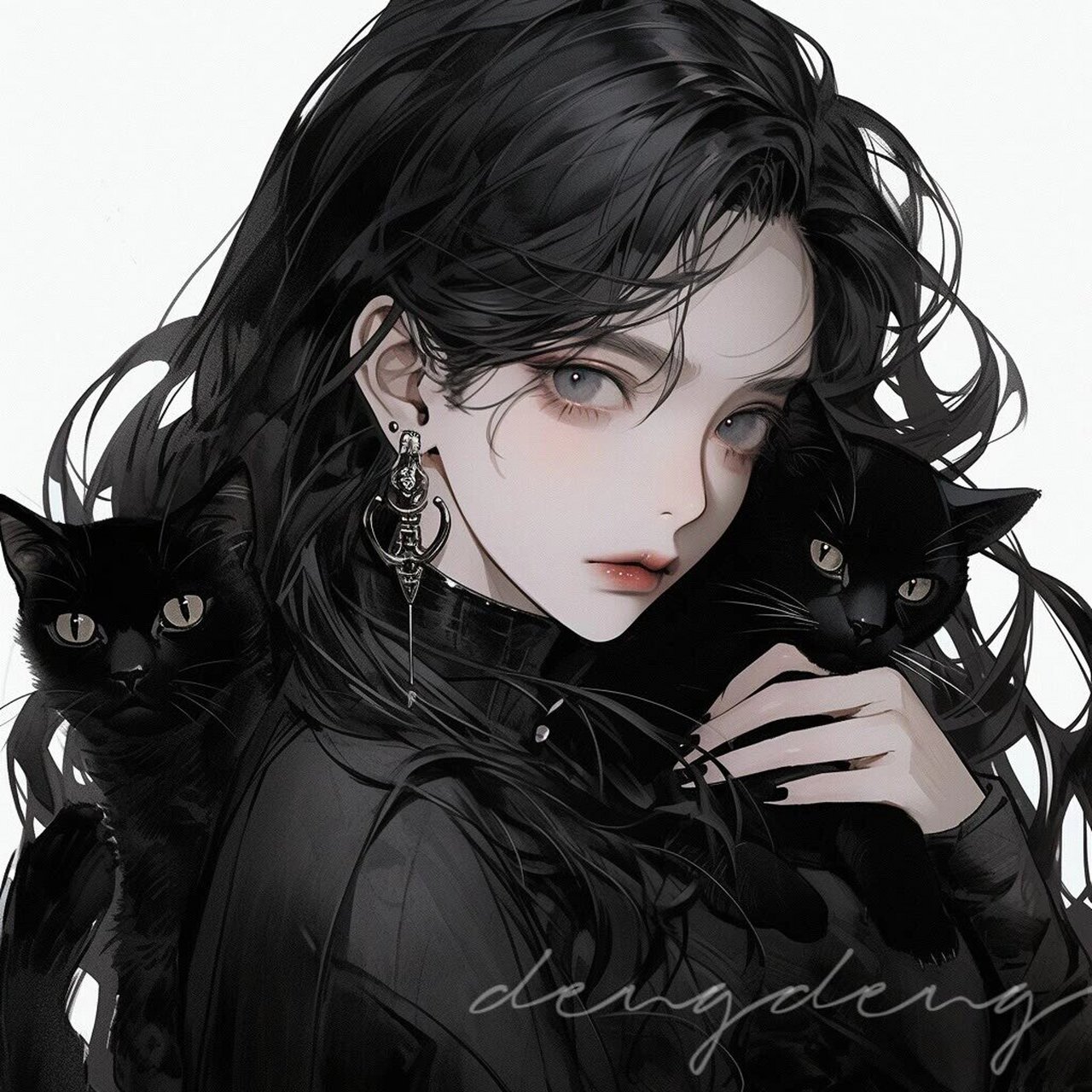 暗黑系闺蜜头像 不知能坚持多久,最长也不过只此一生