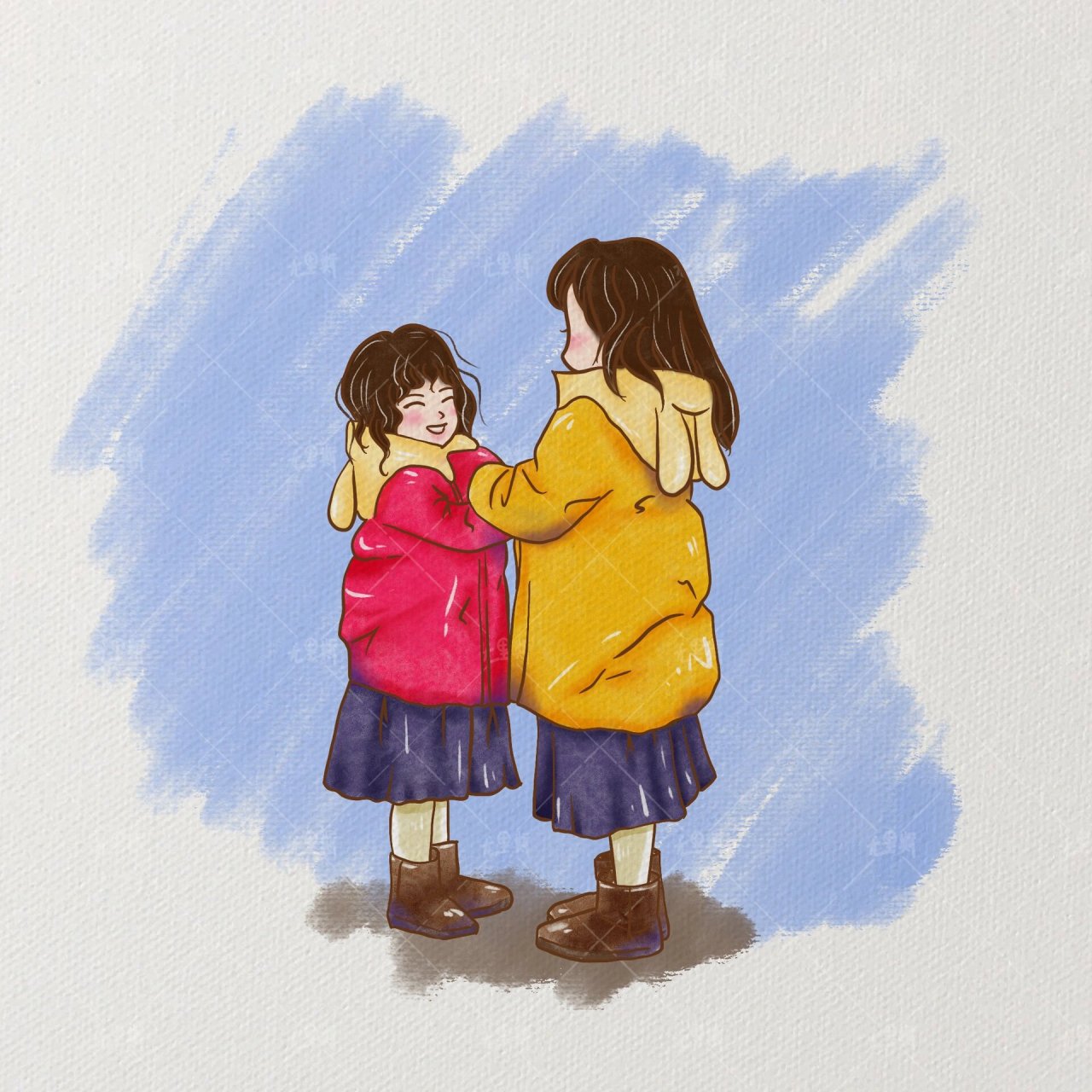 卡通头像 | 姐姐妹妹,俩女儿 参考:诺乖巧大诺诺