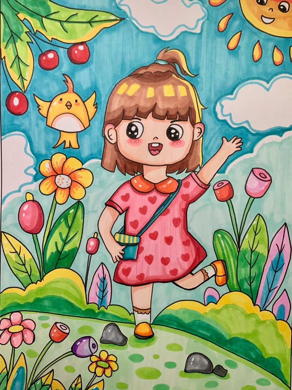 简笔画人物|可爱女孩