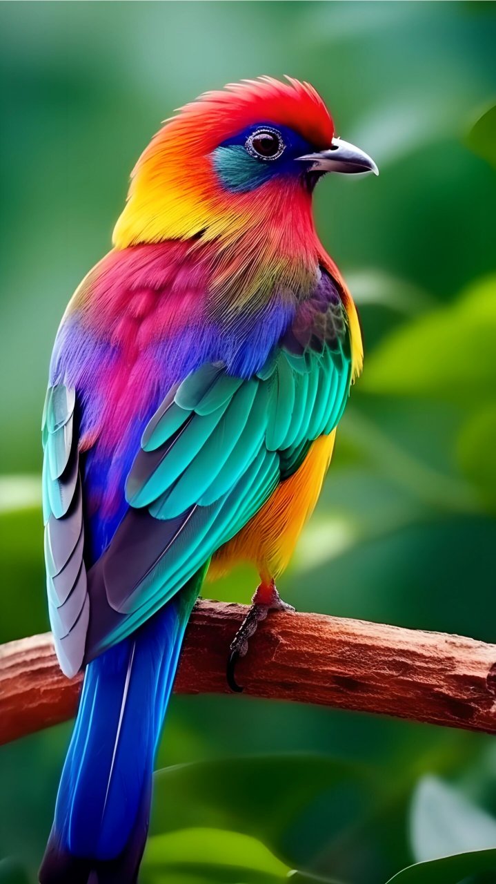 美术绘画素材|世界上最缤纷的鸟 彩绘的邦延