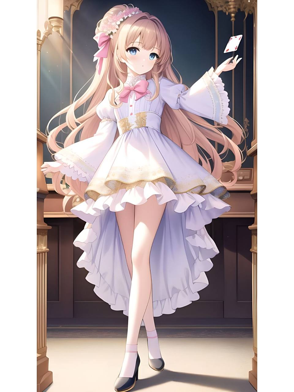 爱丽丝连衣长裙优雅女孩,动漫二次元绘画