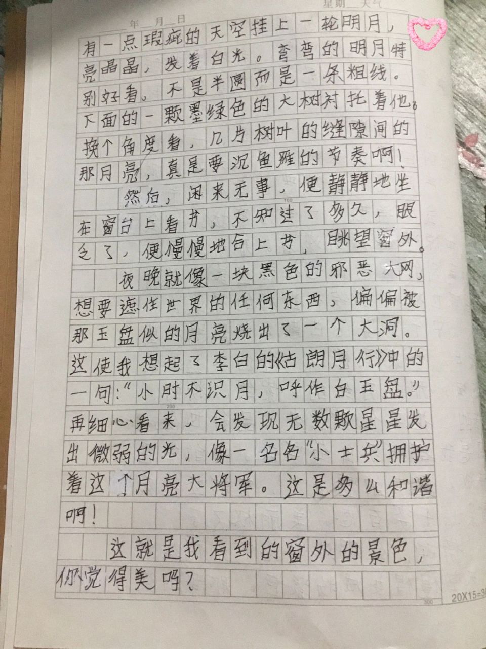 窗外即景作文91
