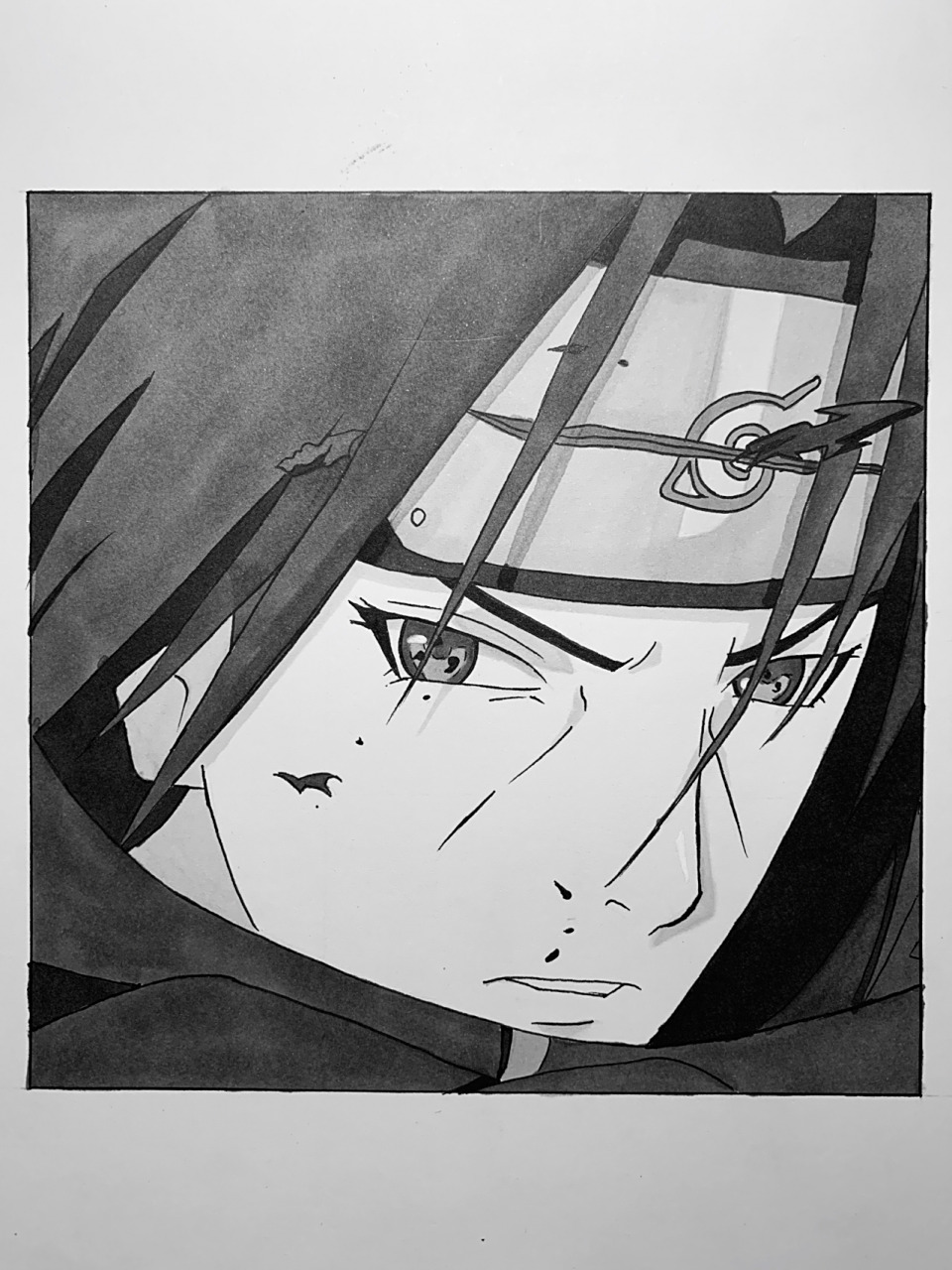 宇智波鼬手绘 我希望你看着我 寻找到我身上所缺乏的东西 所以 不要再