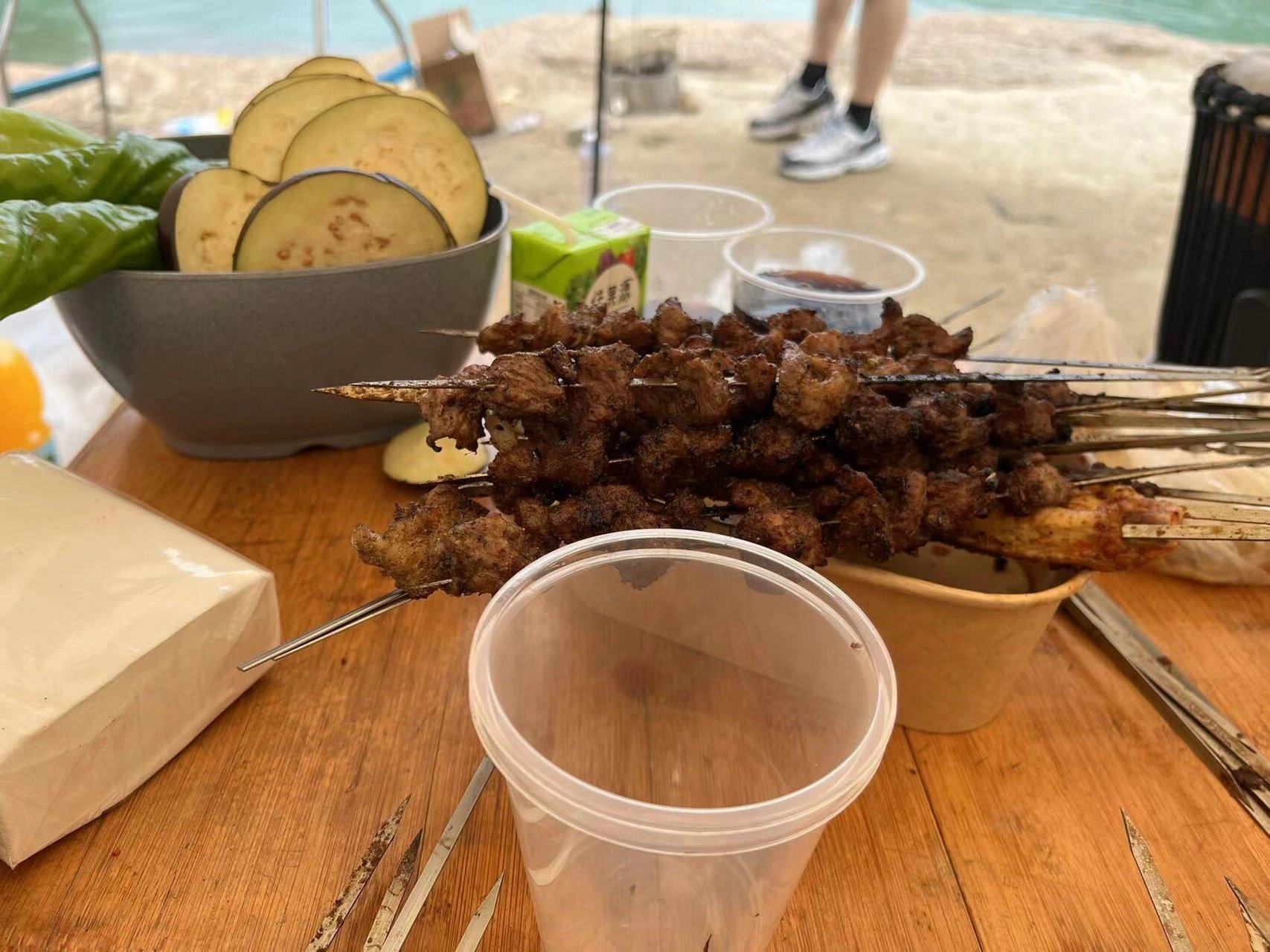 新乡户外烧烤钓鱼好首选—塔岗水库 气温凉爽 没啥人 水干净 还能钓鱼