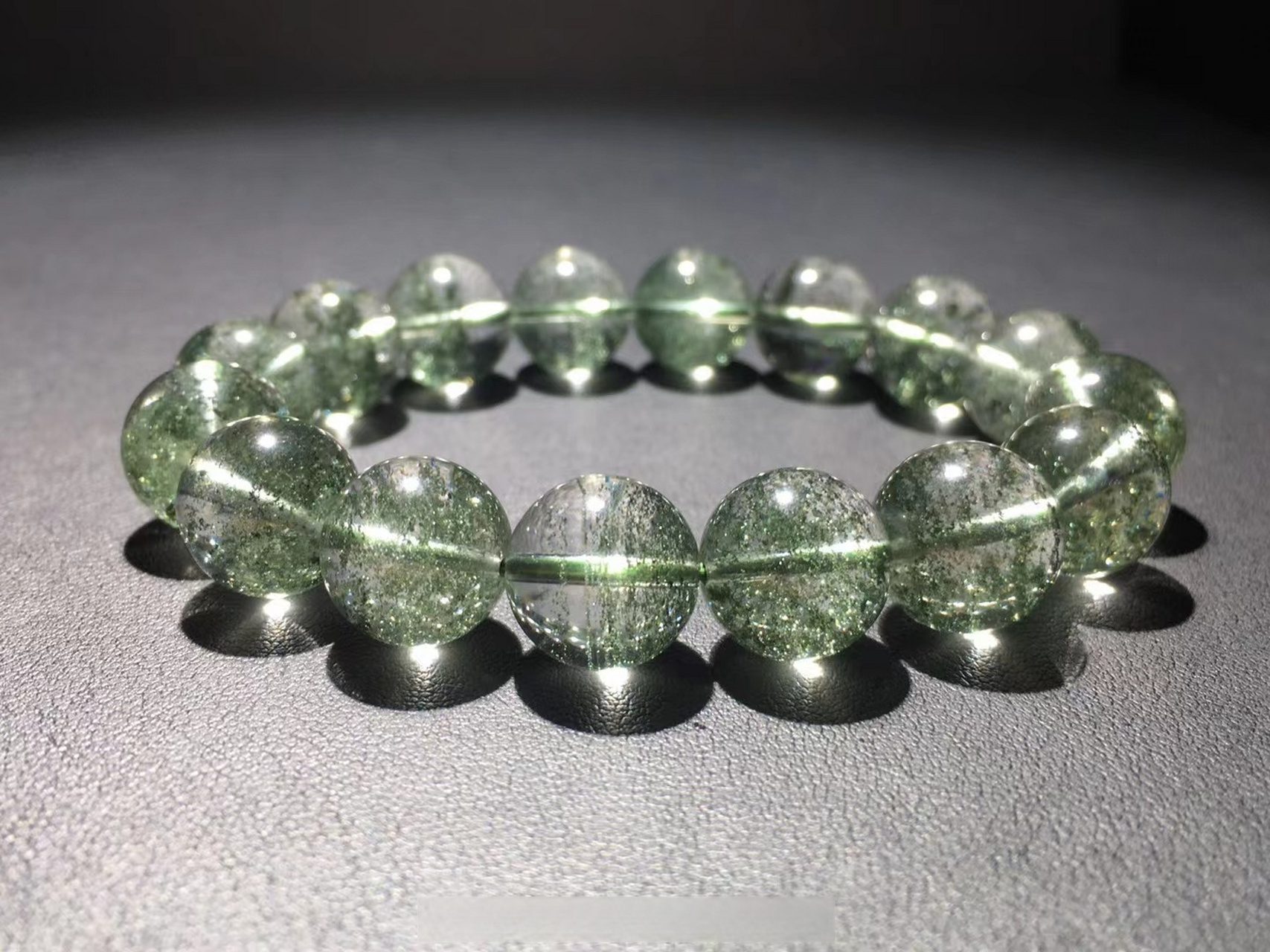 正品天然绿幽灵满天星手链正品天然绿幽灵水晶手串#天然水晶##天然