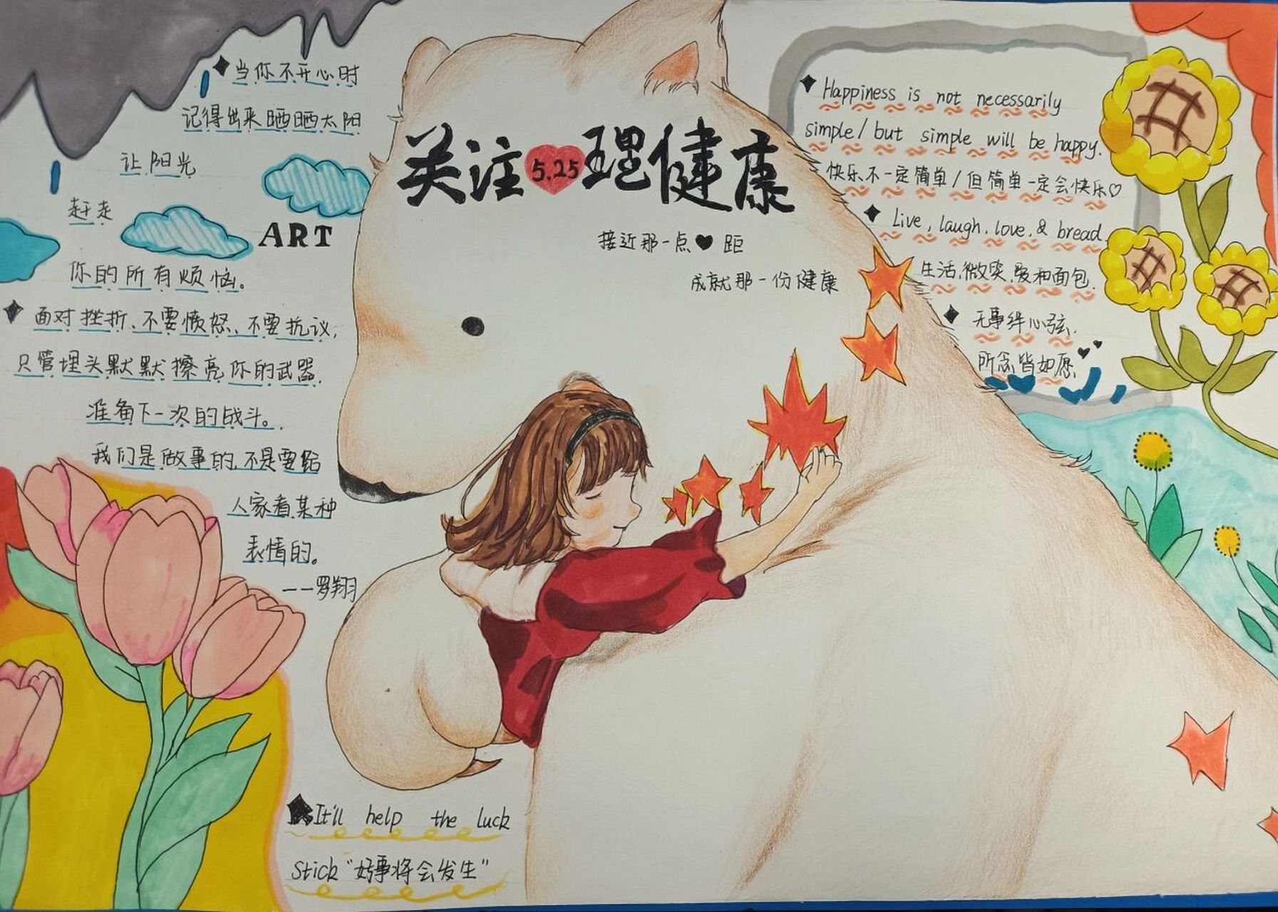 心理健康宣传海报 心理绘画