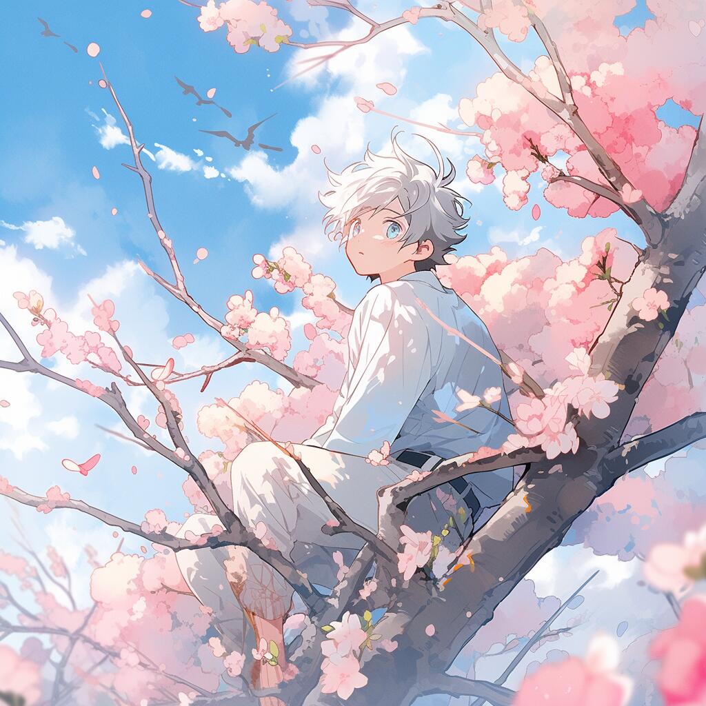 樱花系列男生头像!