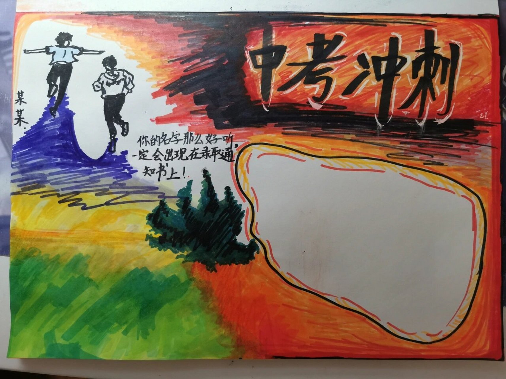 中考冲刺,手抄报 这是我最近画的两张手抄报,大家看看有没有帮助吧