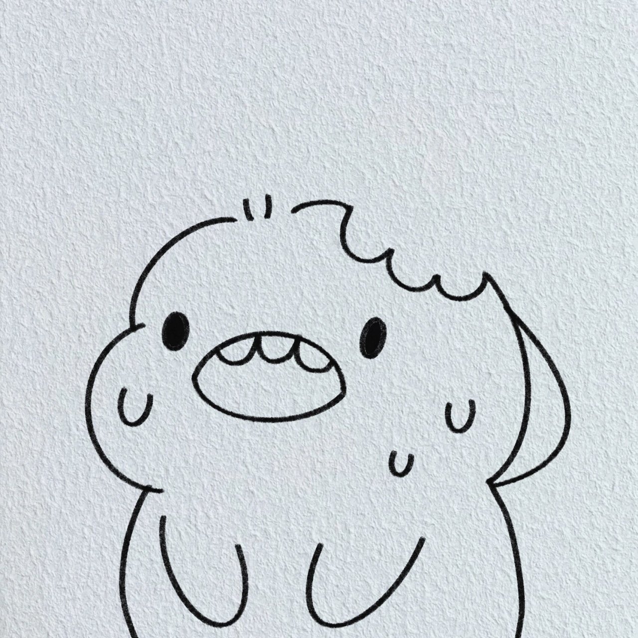 肥肥鲨表情包/简笔画教程 肥肥鲨被咬了一口变成了鲨缺 来自表情包