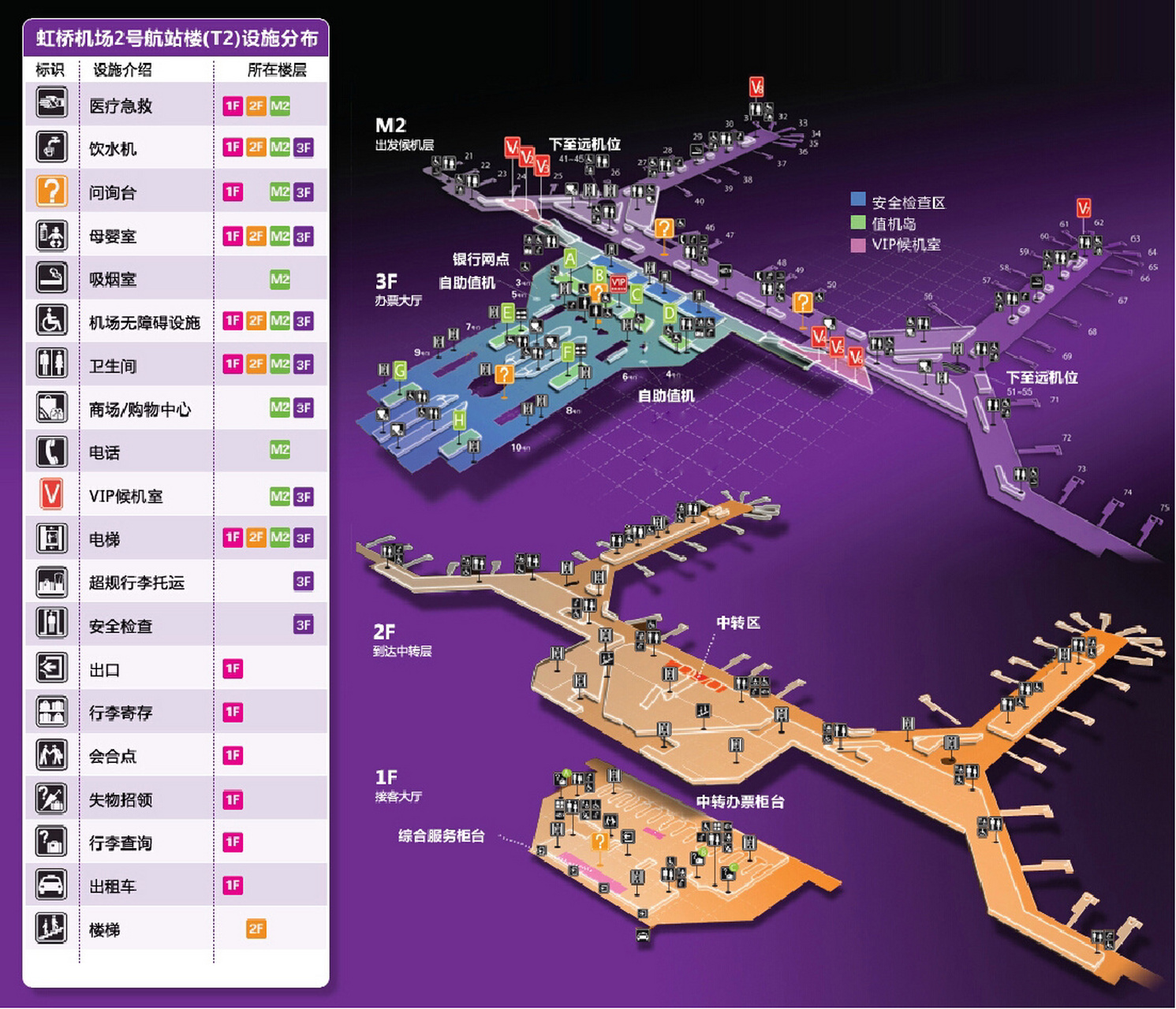 上海虹桥机场t2航站楼出发层乘机攻略 上海虹桥机场t2航站楼出发层在