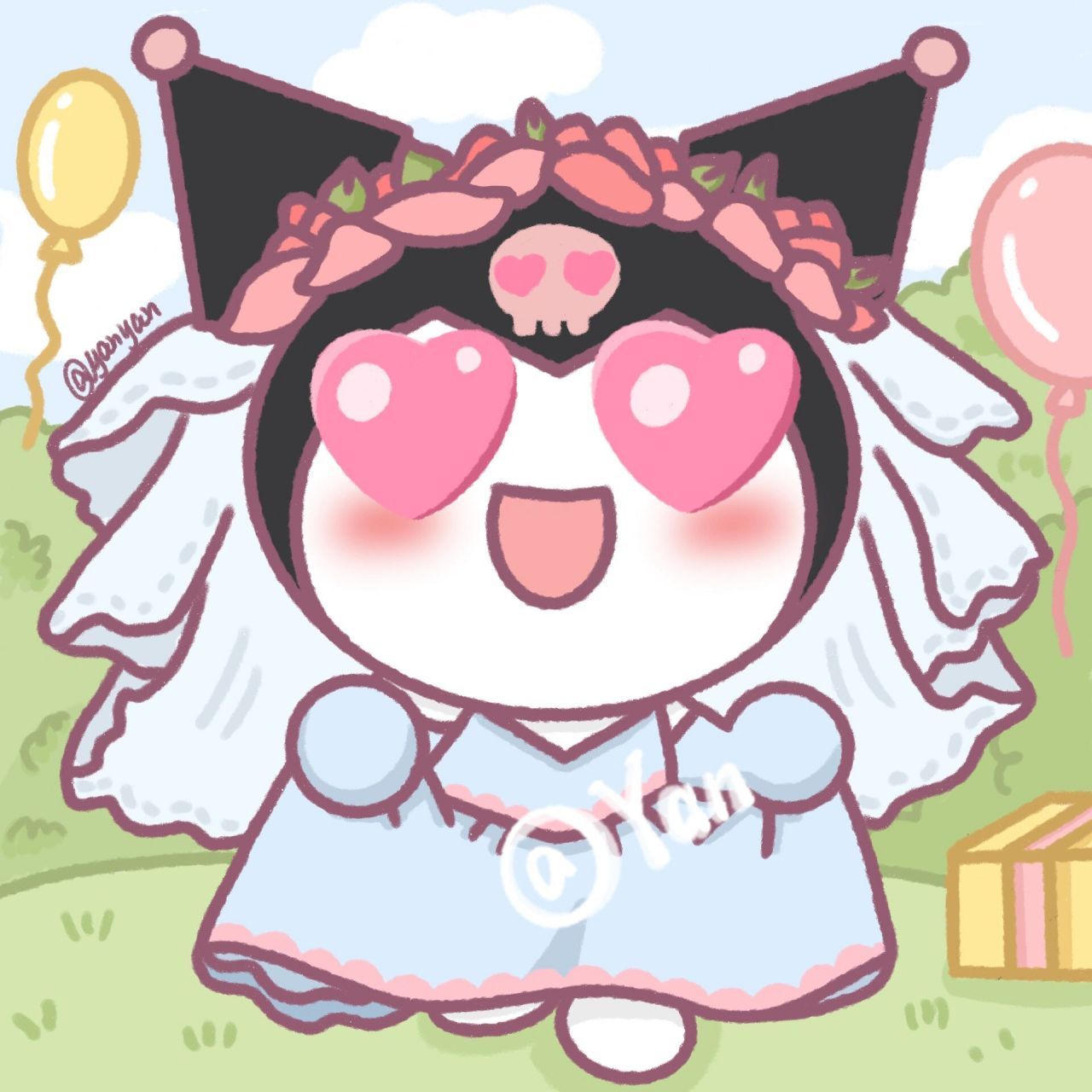 正式的告白要从一束花开始 库洛米巴库情侣头像 大家把喜欢的人追到手