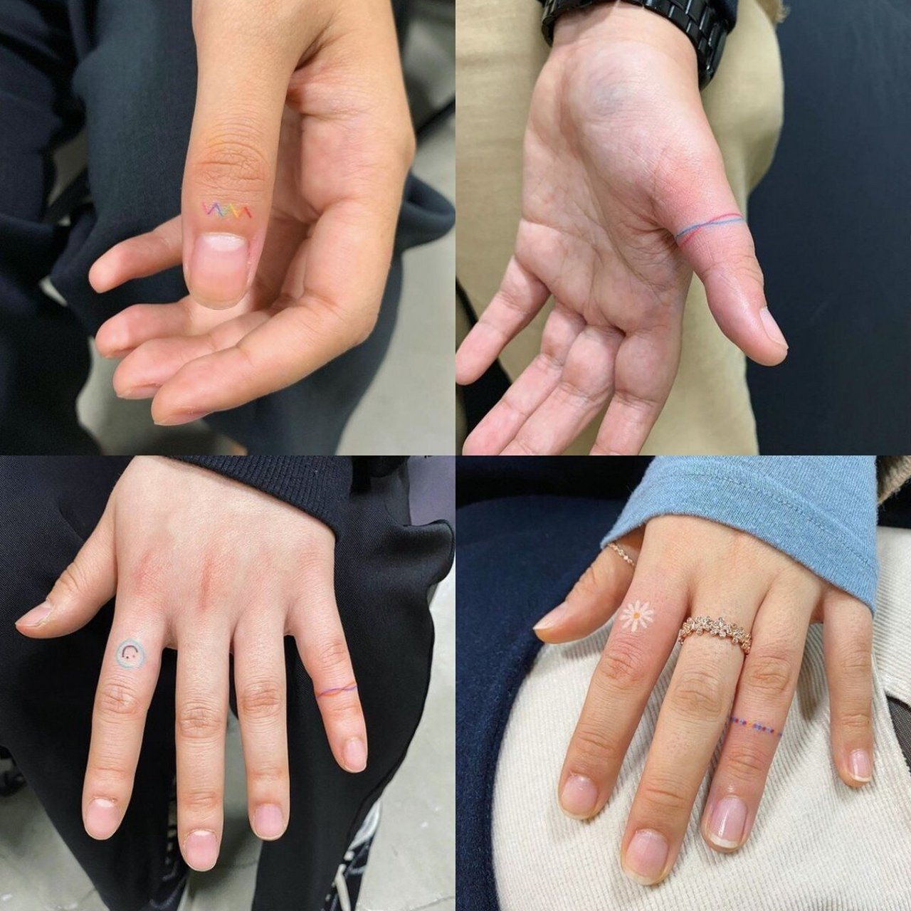 手指纹身|极简线圈戒指61ins小清新纹身合集 戴一个永远不会掉的