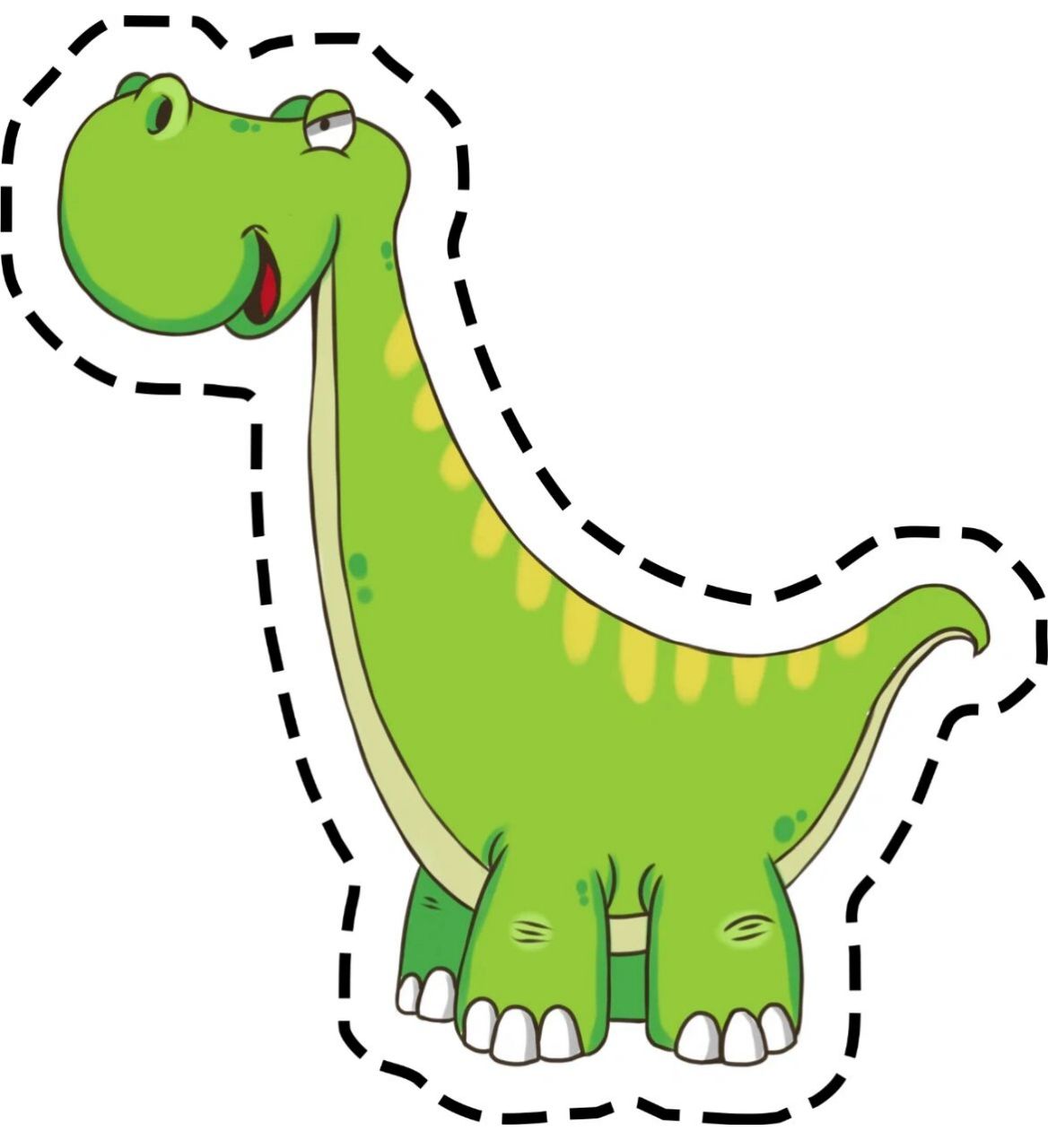 可爱小恐龙剪纸03 孩子们最近酷爱剪纸,03恐龙系列来啦