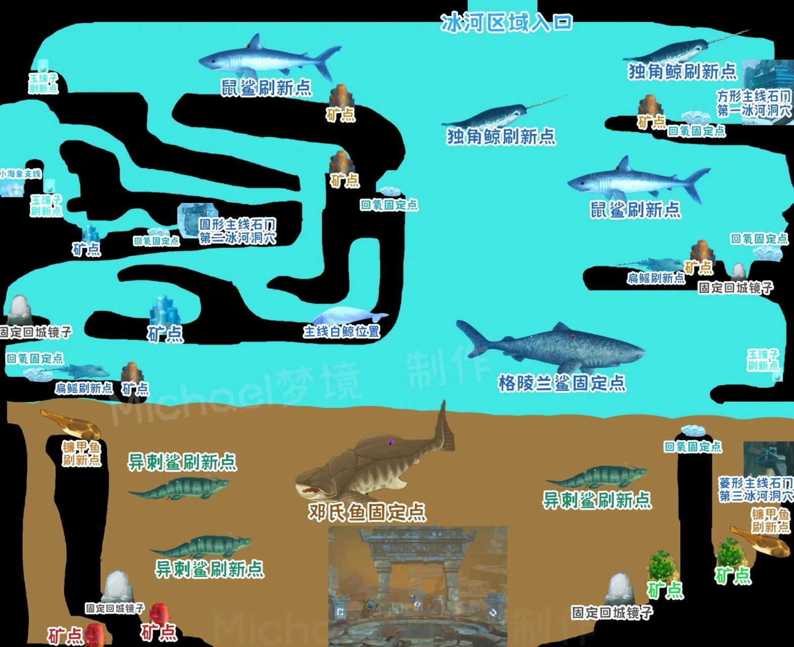 潜水员戴夫收集攻略图 我只是大自然的搬运工,这些攻略图都是其他网站