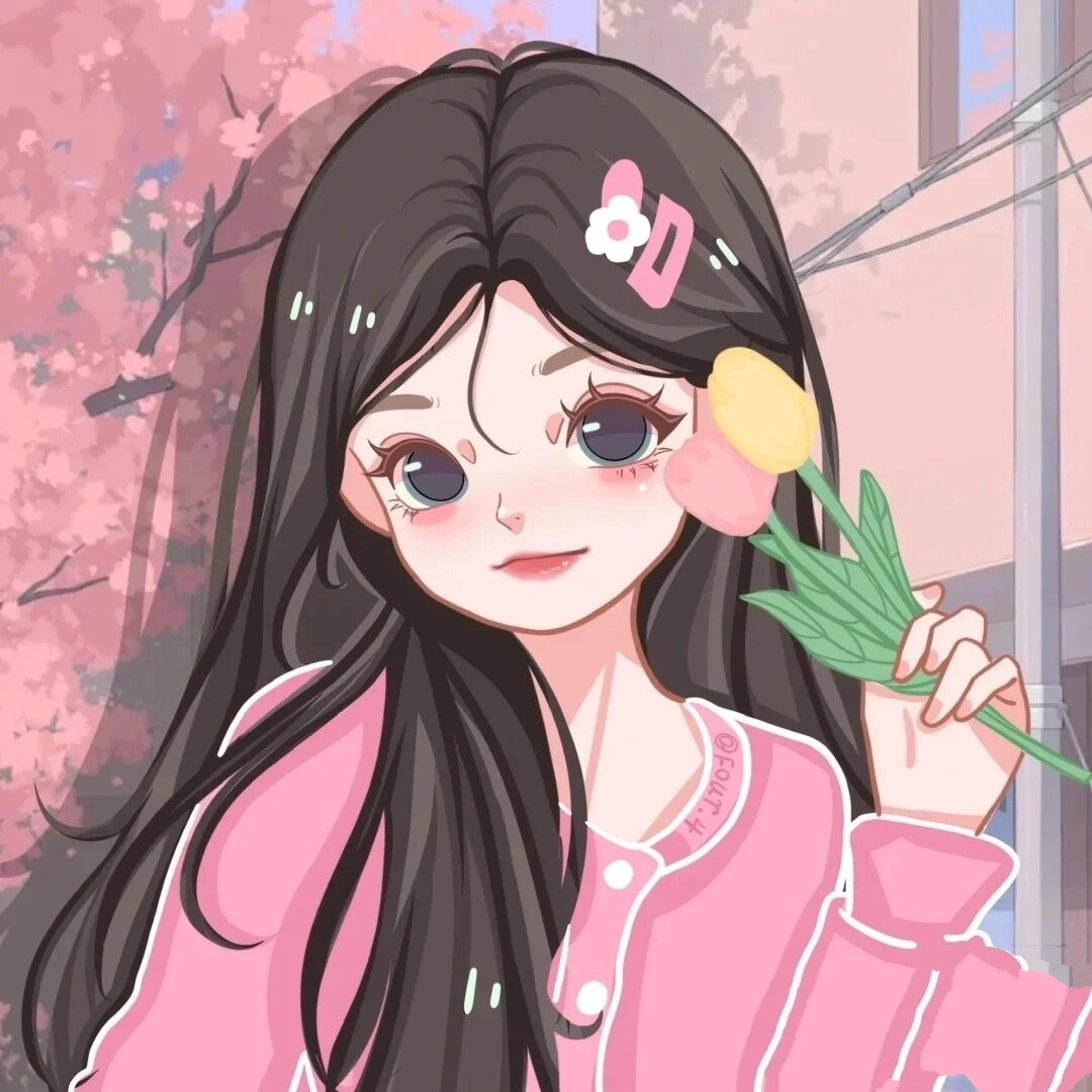 可爱软妹郁金香女生头像