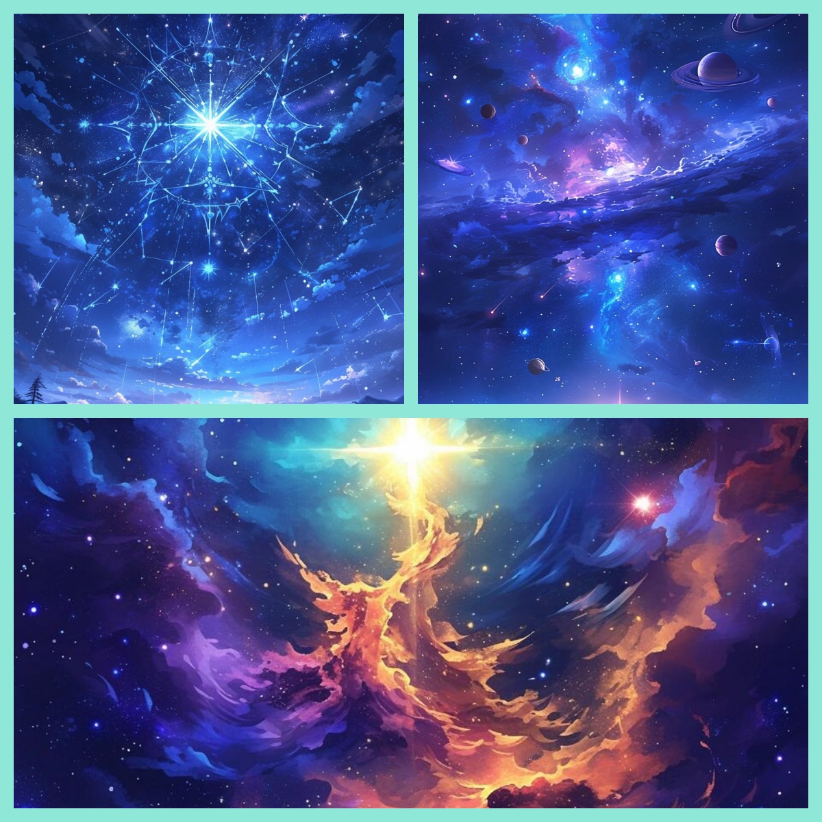 在这浩瀚的星空中,星辰以各种形态展现,有的如晶莹剔透的钻石,有的