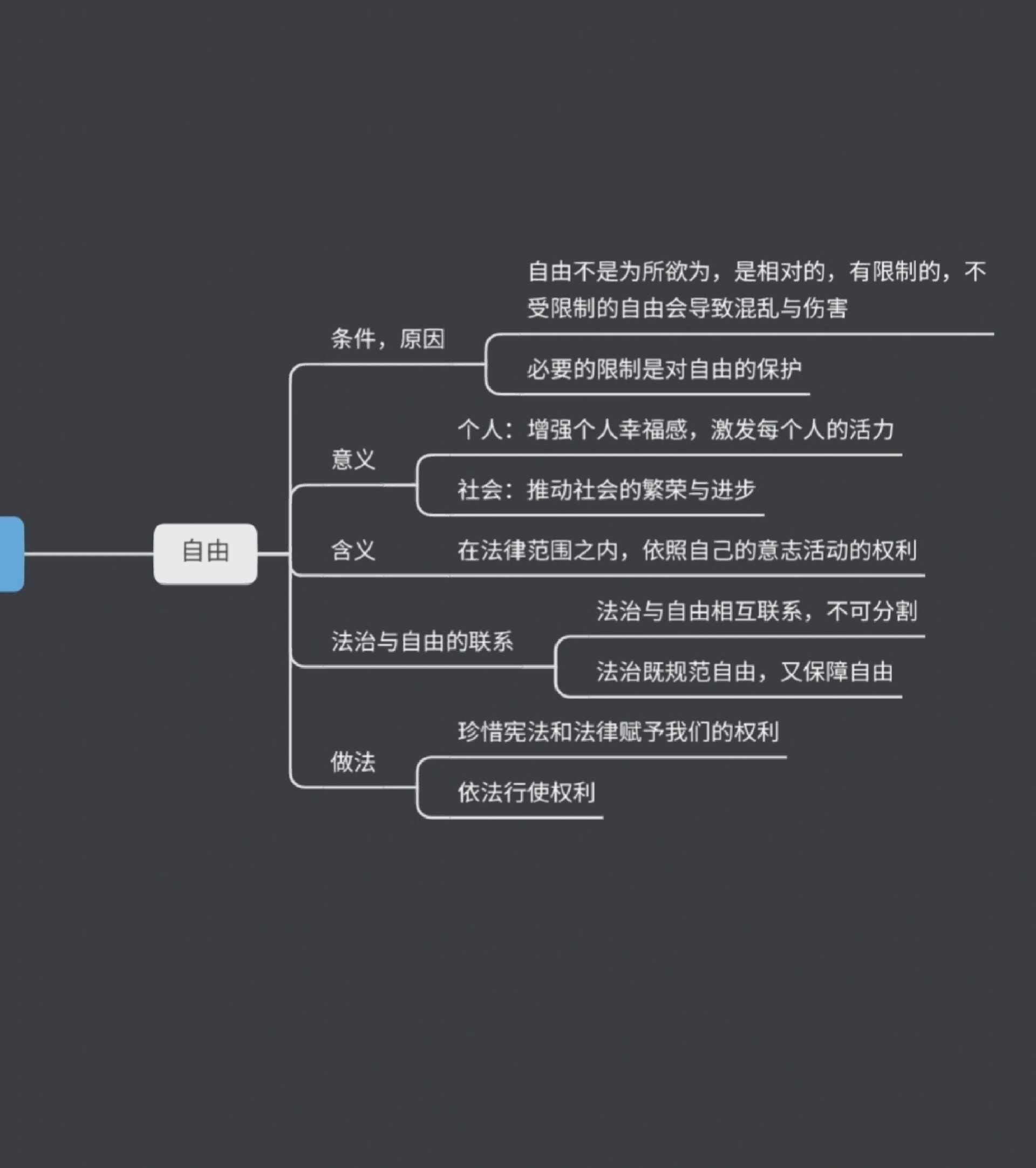 尊重自由平等思维导图图片