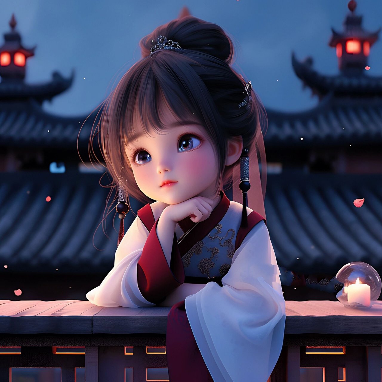 可爱的古装小美女