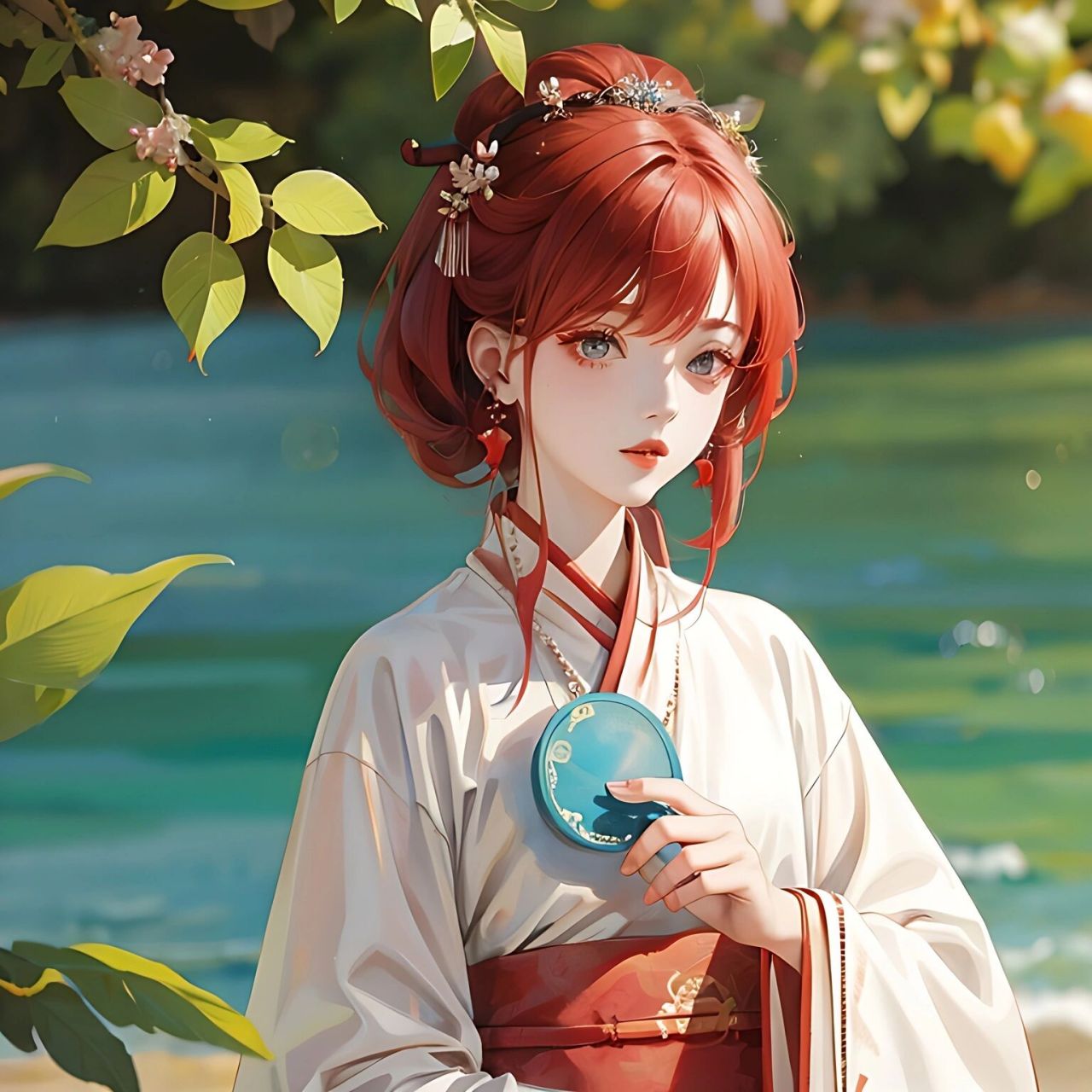 ai古风红发少女头像壁纸 熬过无人问津的日子,才配拥有诗和远方,生活