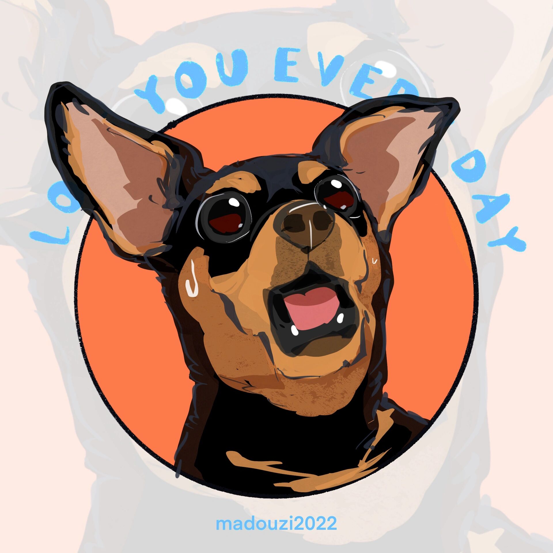 procreate | 小鹿犬 今日小乖