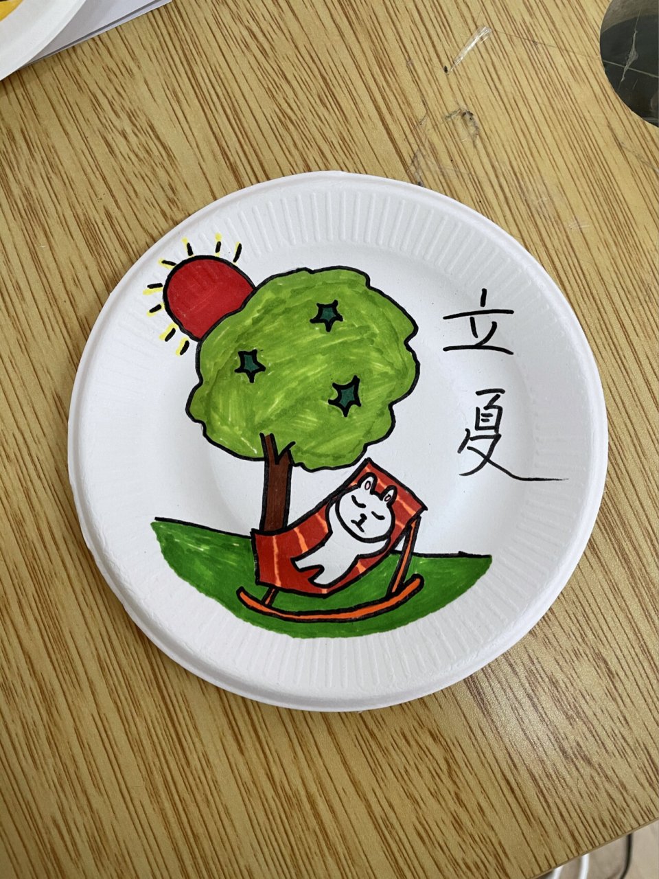 纸盘简笔画 幼儿园纸盘24节气简笔画