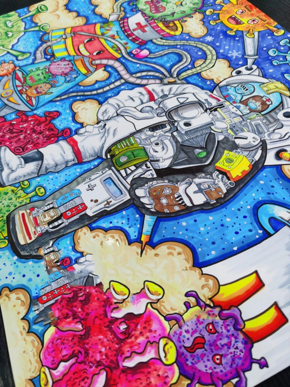 科幻画|抗击病毒系列|4k|7815099998 科幻画主题/临摹作品