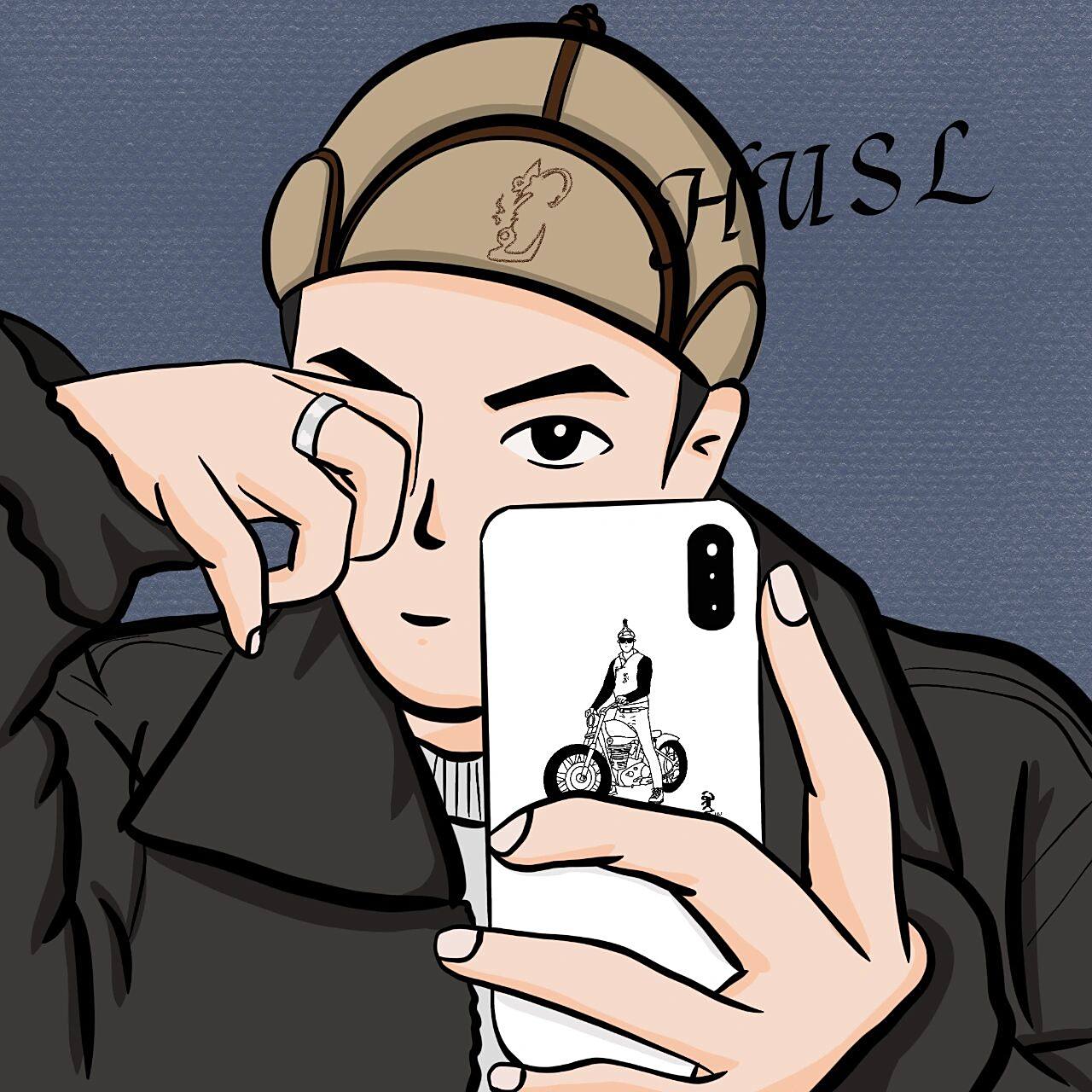 蒙古族插画头像