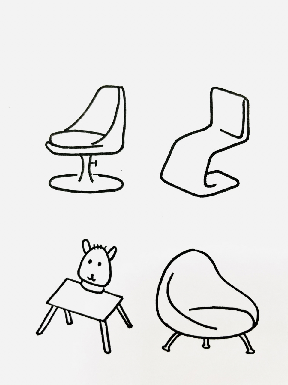 【简笔画】椅子💺 分享一组椅子简笔画 各种形态的 一应俱全 真是想