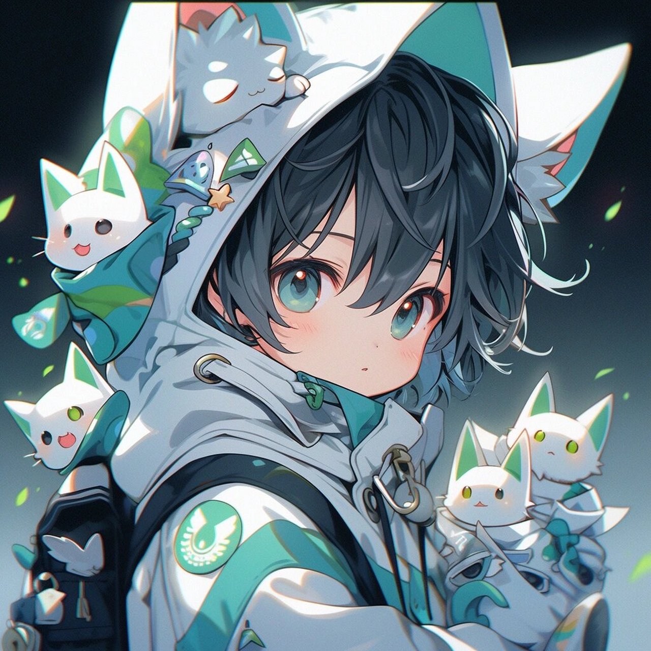 动漫男生头像|男版帽衫忧郁小帅哥93 图片头像均由midjourney77