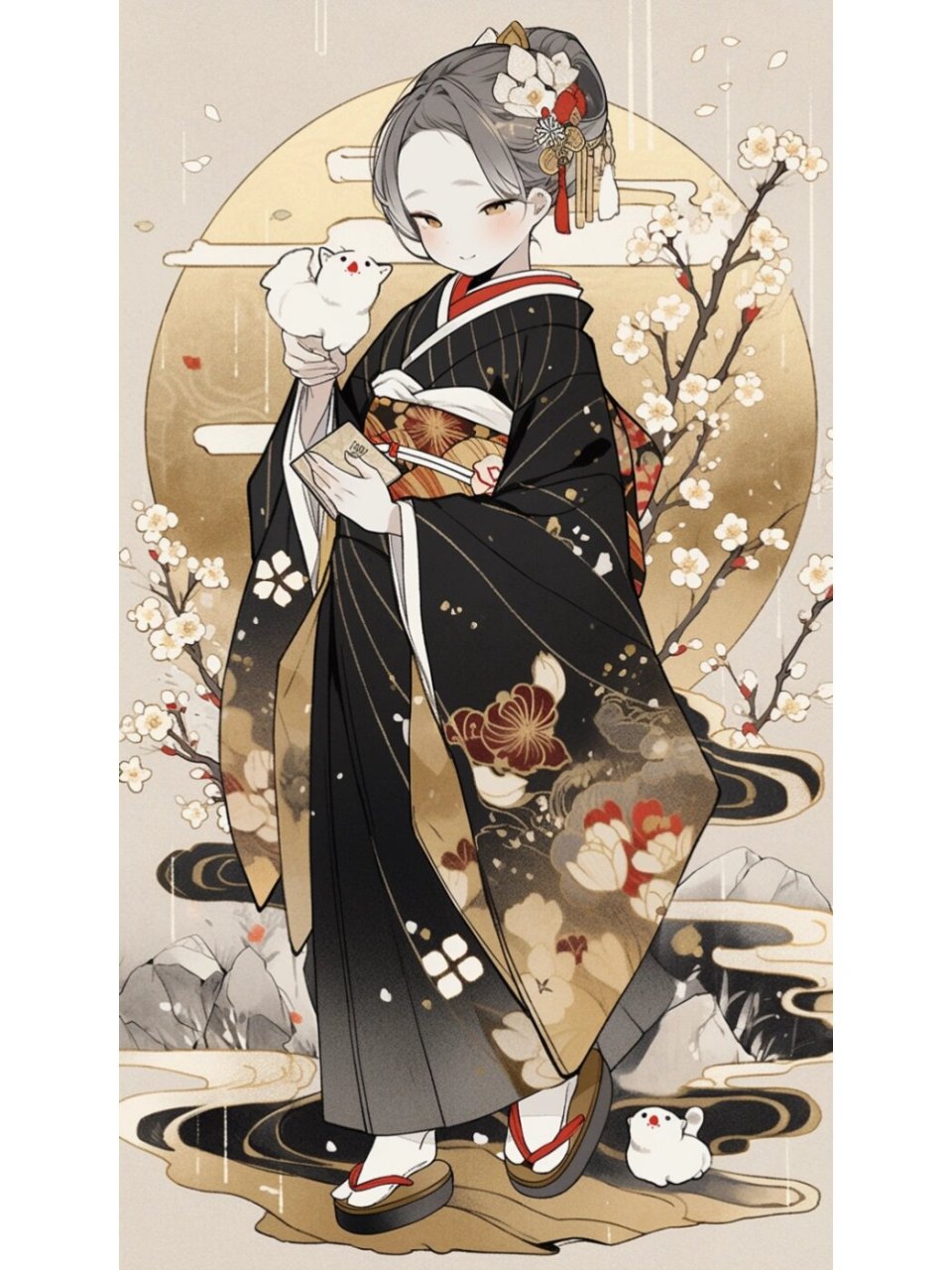 和服艺伎花魁服装 灵感来源《艺伎回忆录》 我不知道我们何时才能再见