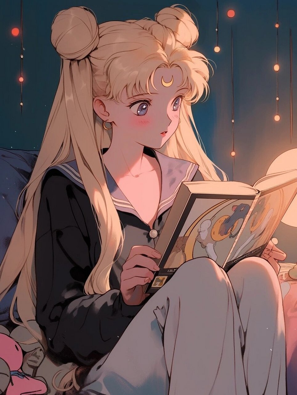 女生读书头像99美少女战士