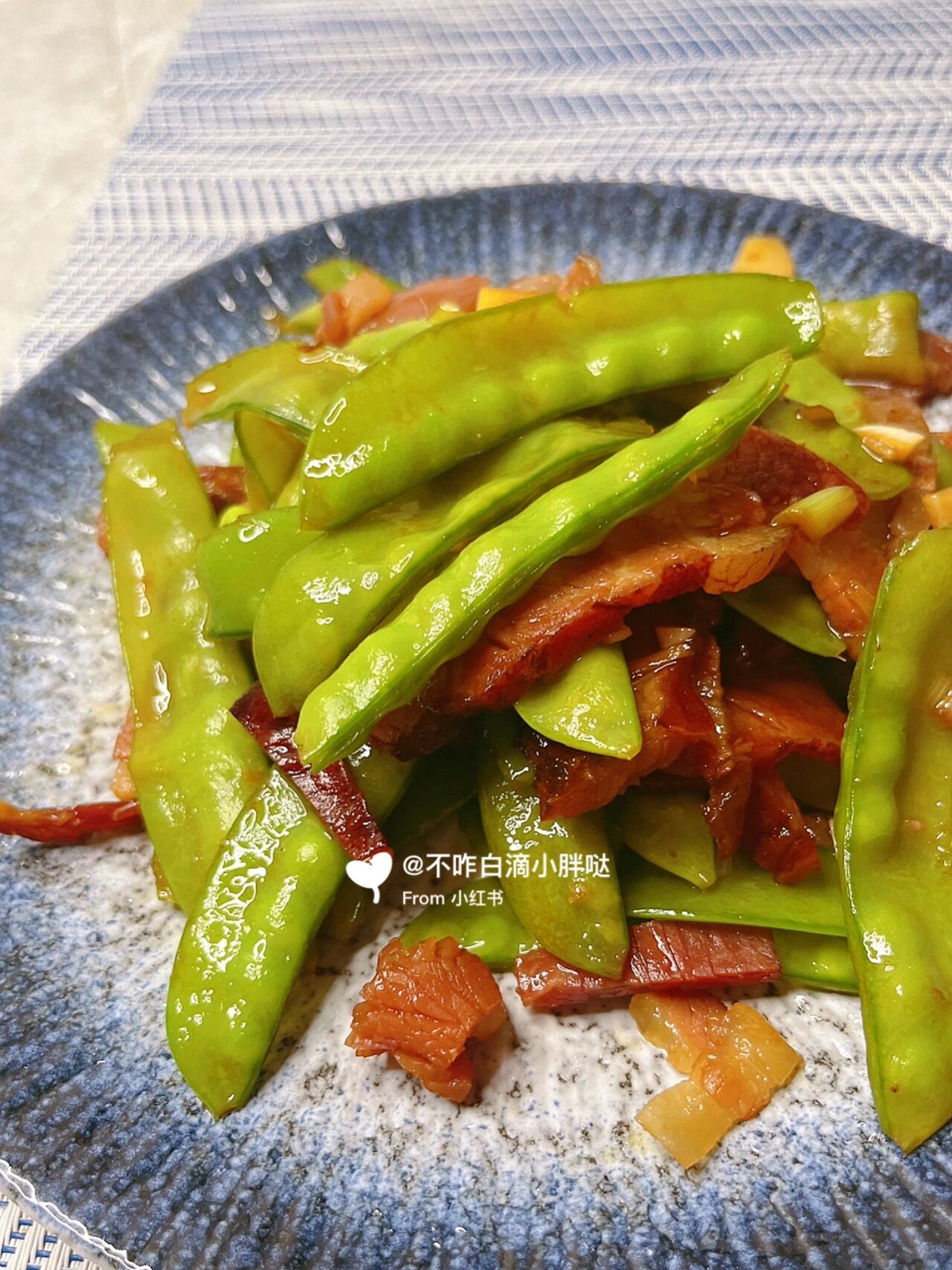 96荷兰豆炒腊肉|简单家常菜 好吃又好做          家里好多腊肉