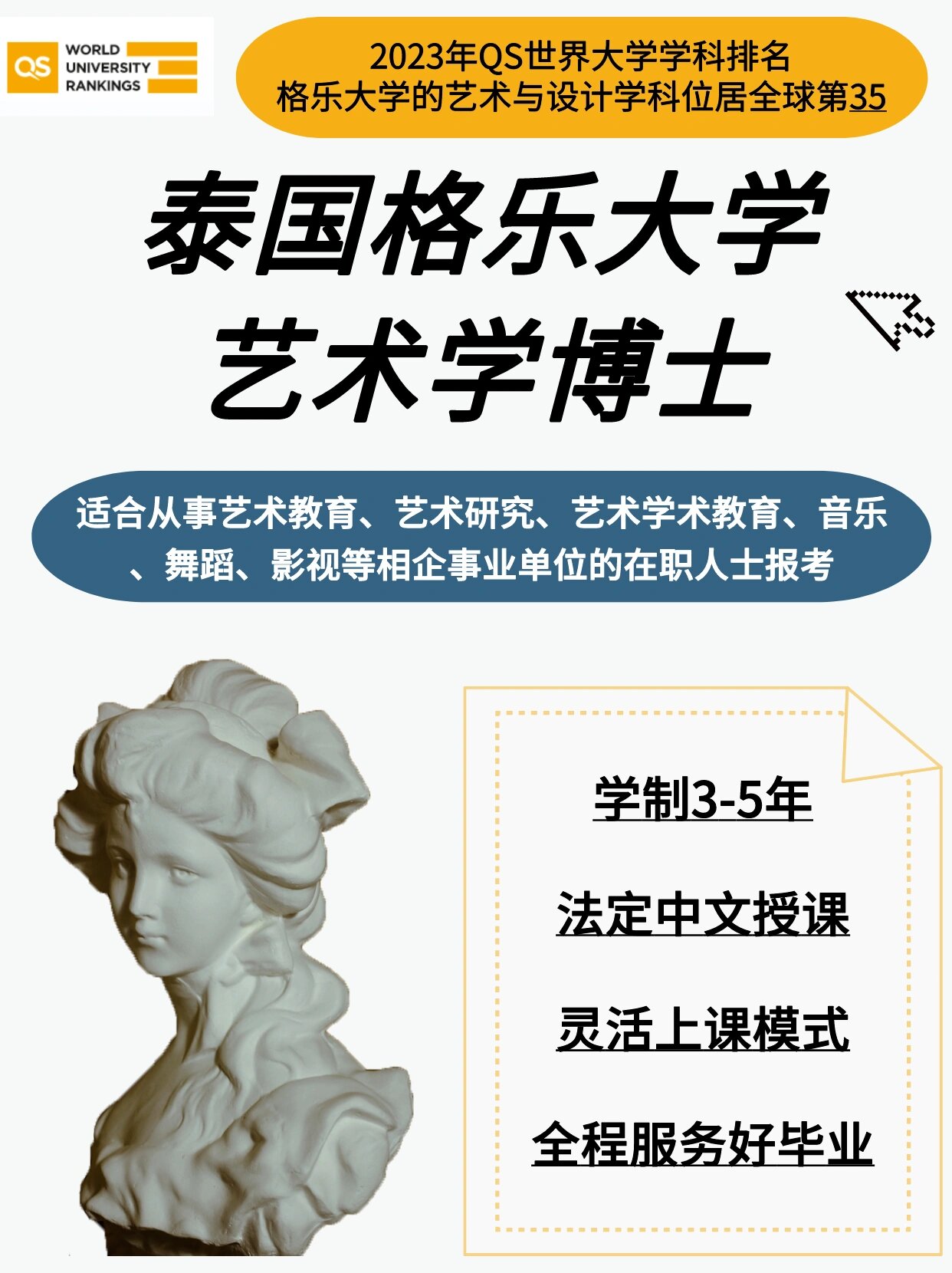 泰国格乐大学艺术学博士