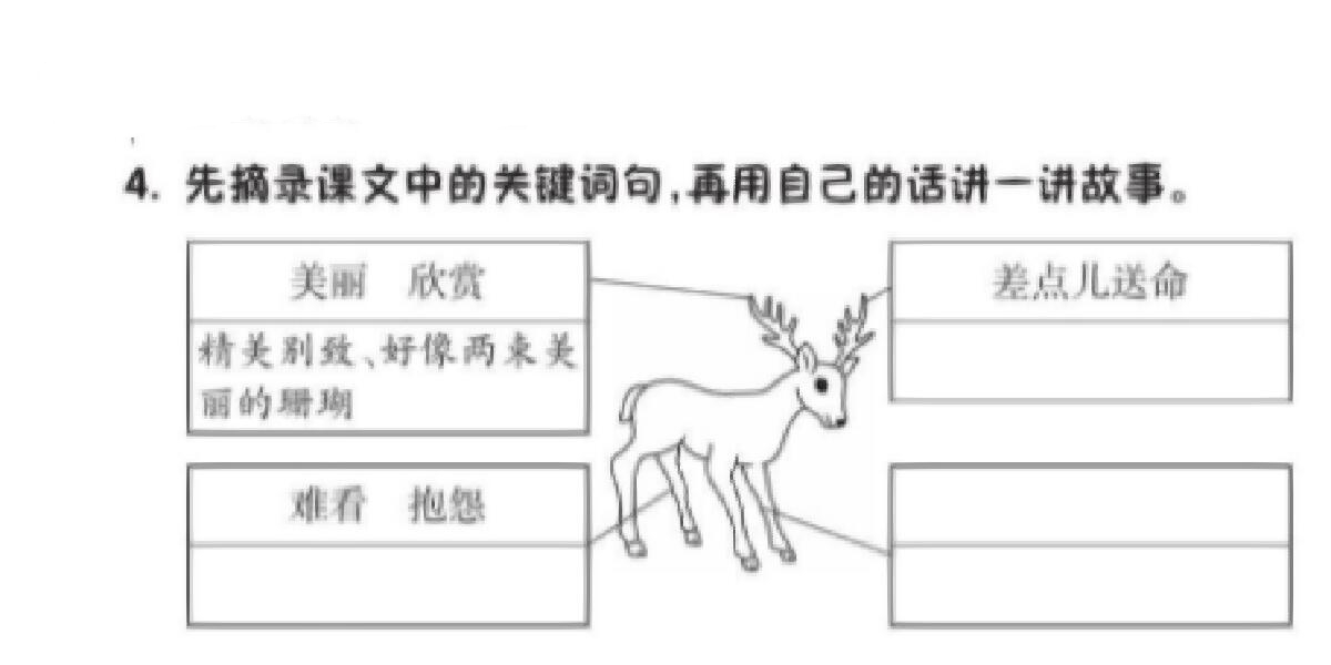 鹿角和鹿腿优秀板书图片