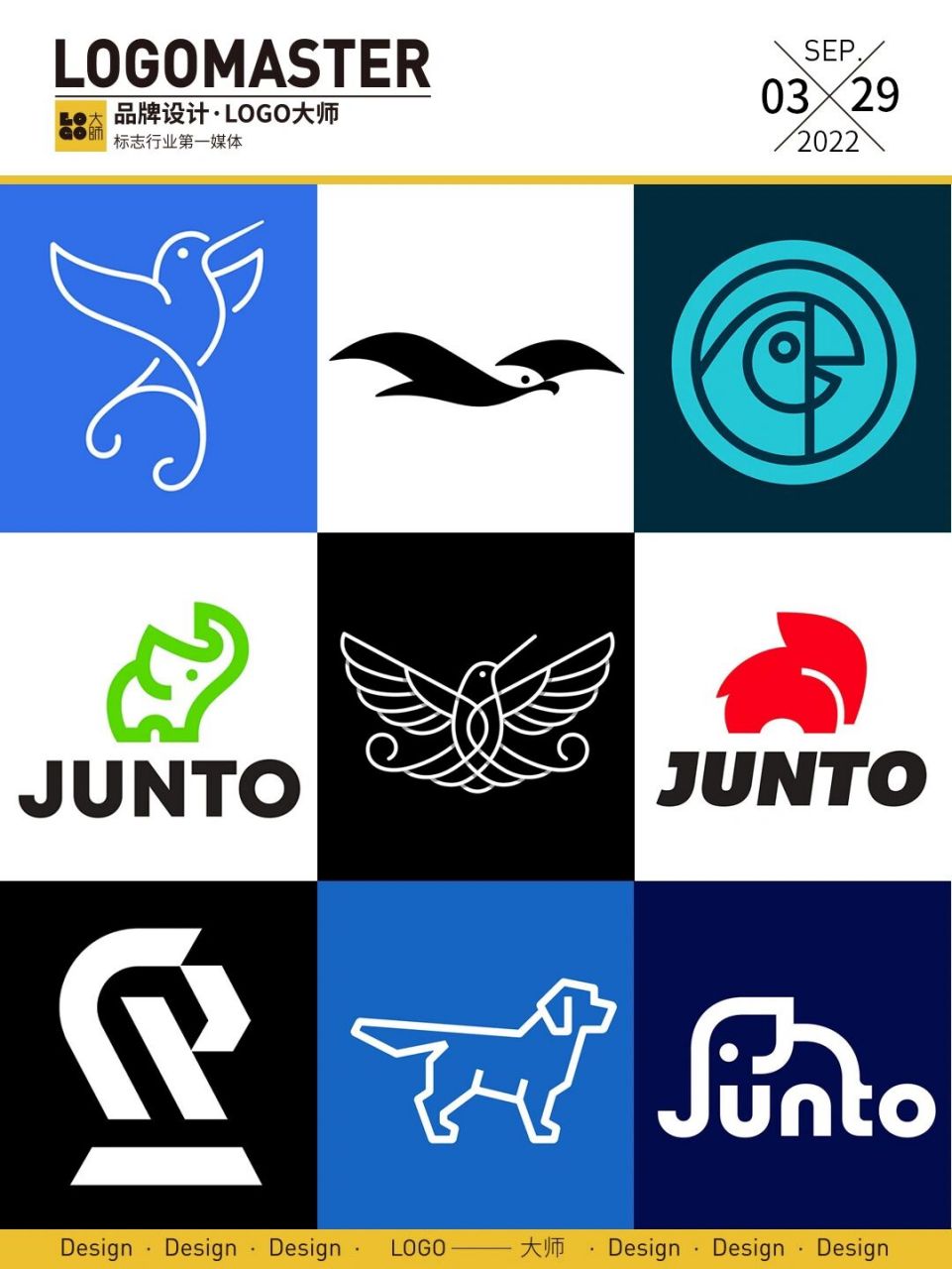 346推荐 | 动感艺术的动物logo造型 一组通过艺术线条演绎的动物logo