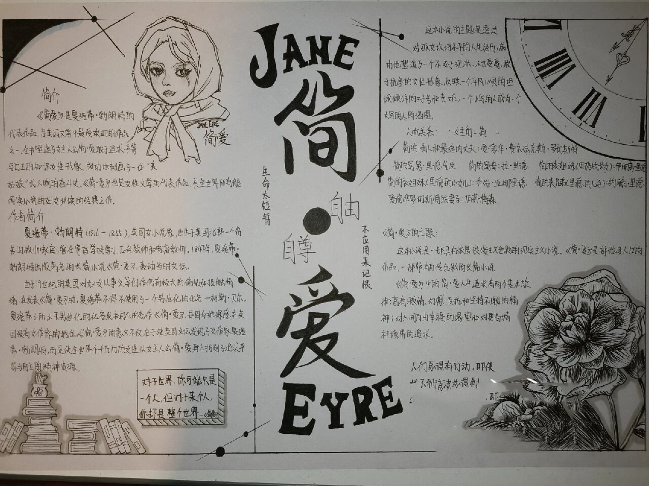 简爱手抄报@大白meyou的动态