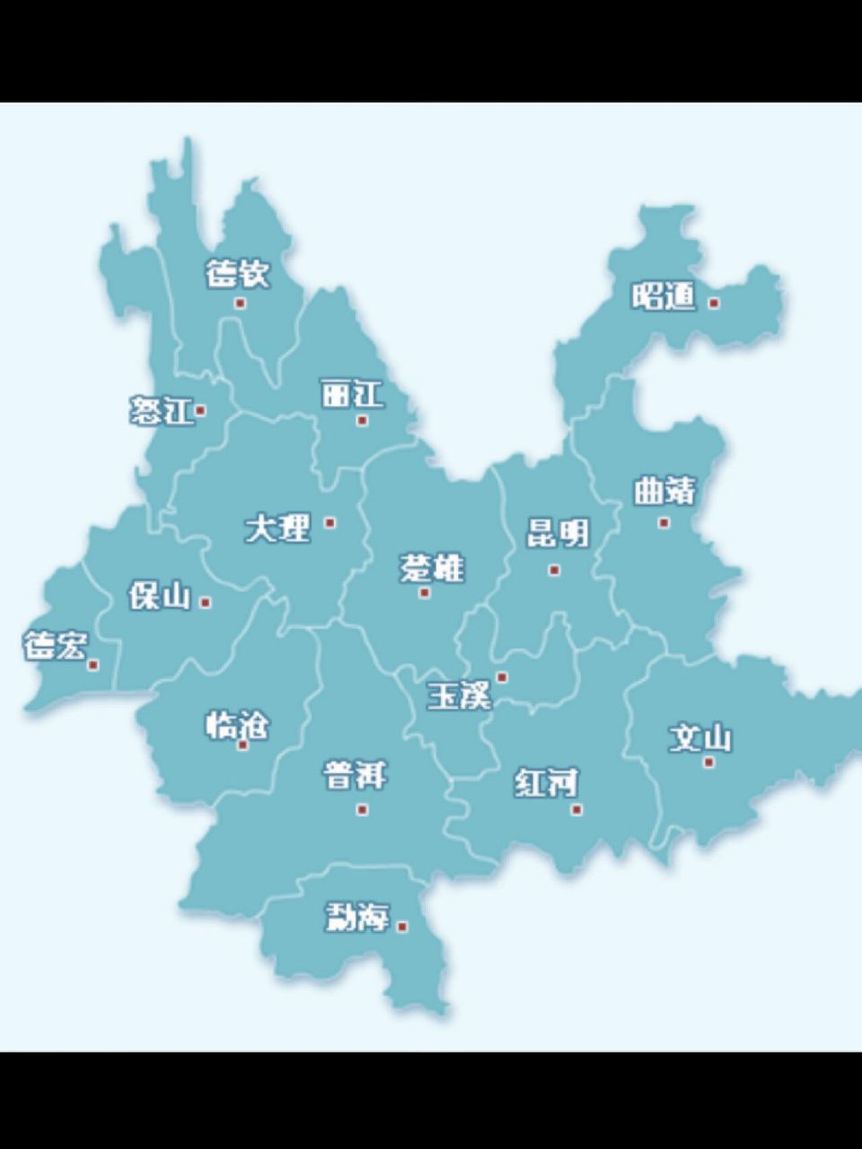 云南的城市区划分布一览