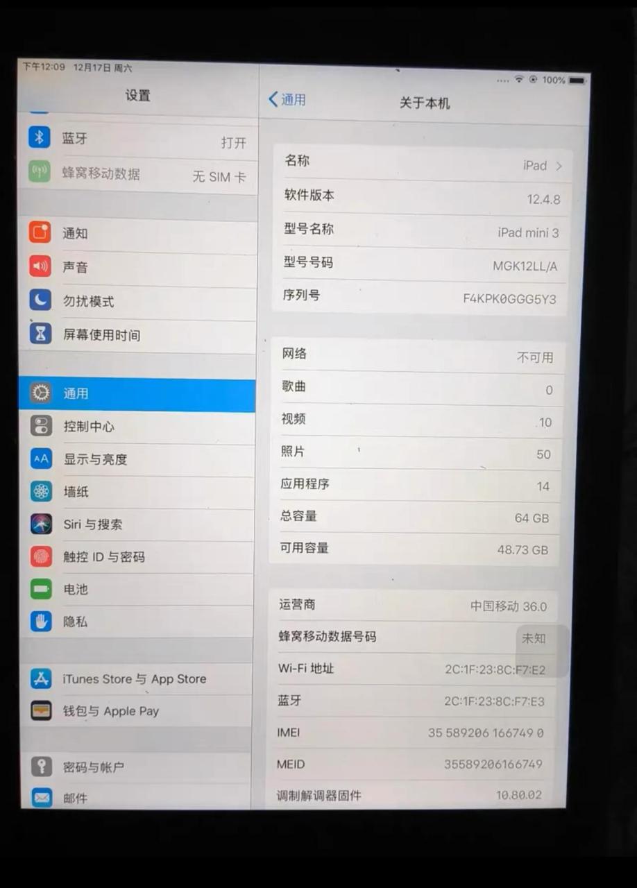 ipad mini3 配置图片