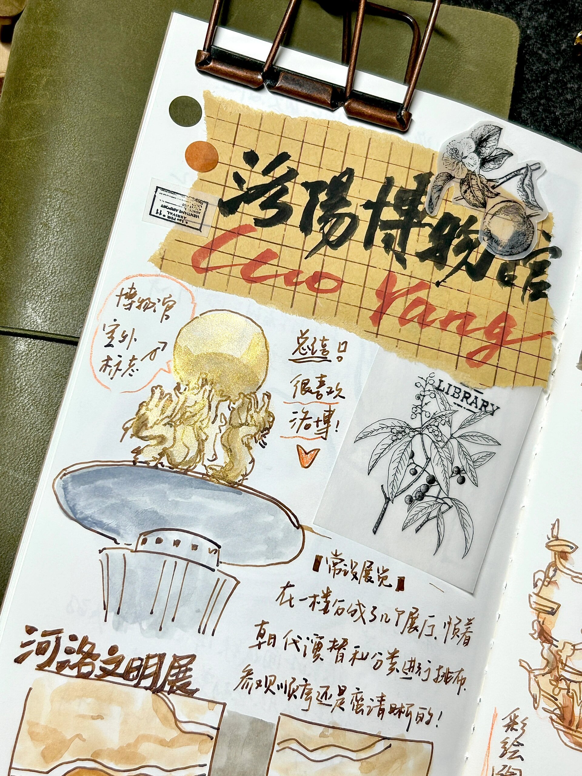 一页手帐|洛阳博物馆 请君只看洛阳城 好久没来了!