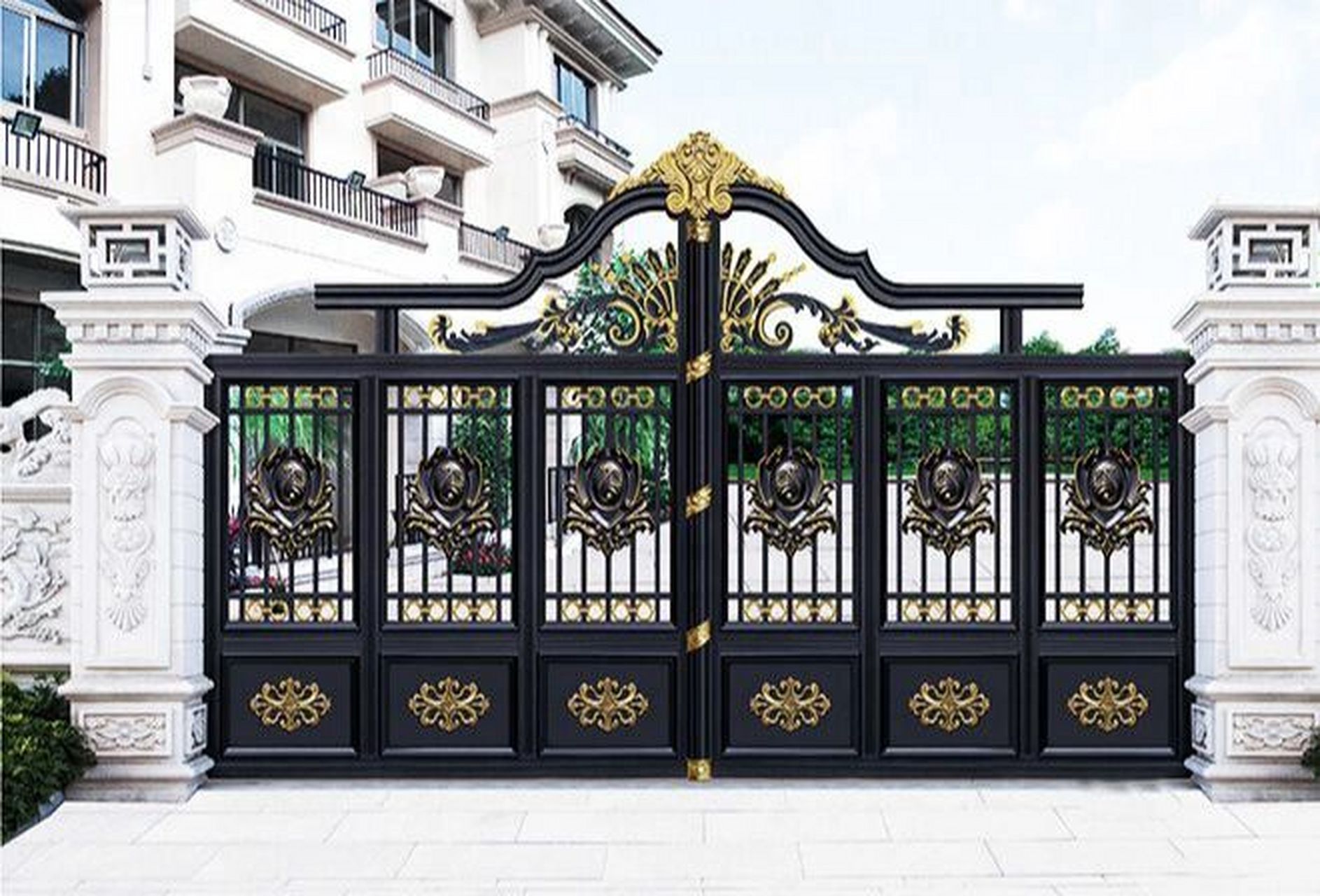 铝艺大门与铁艺大门的区别 庭院大门市面上有用铝艺大门的,也佑用