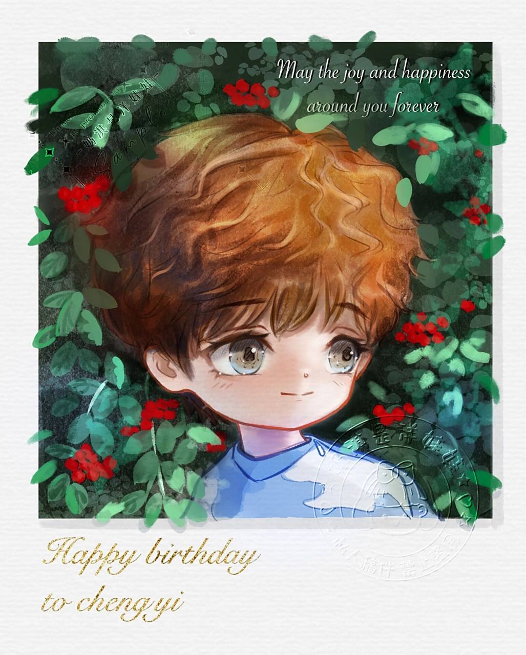 男生侧面漫画q版 饭绘成毅生贺头像      转载注明出处