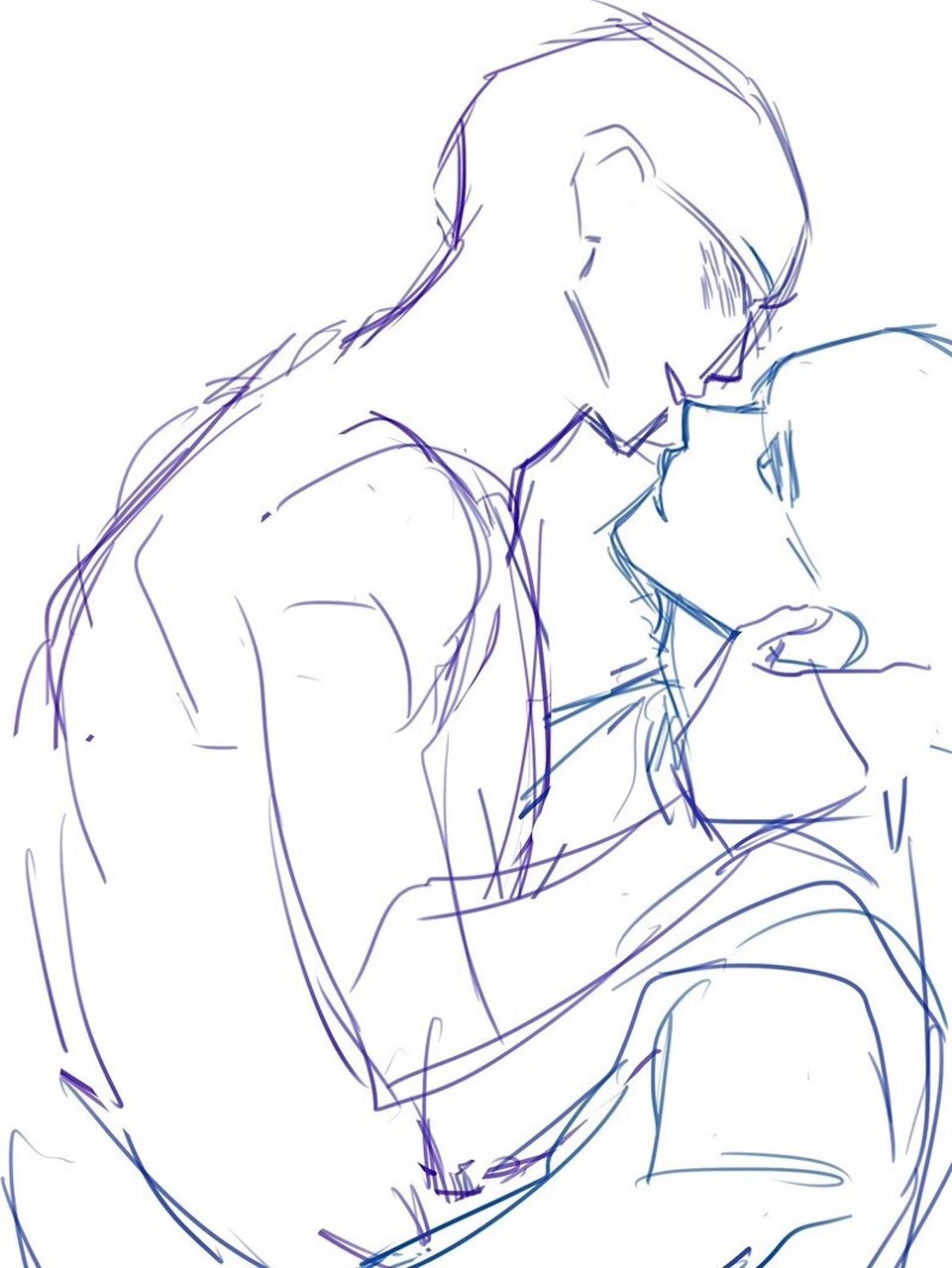 【绘画素材】情侣壁咚绘画参考