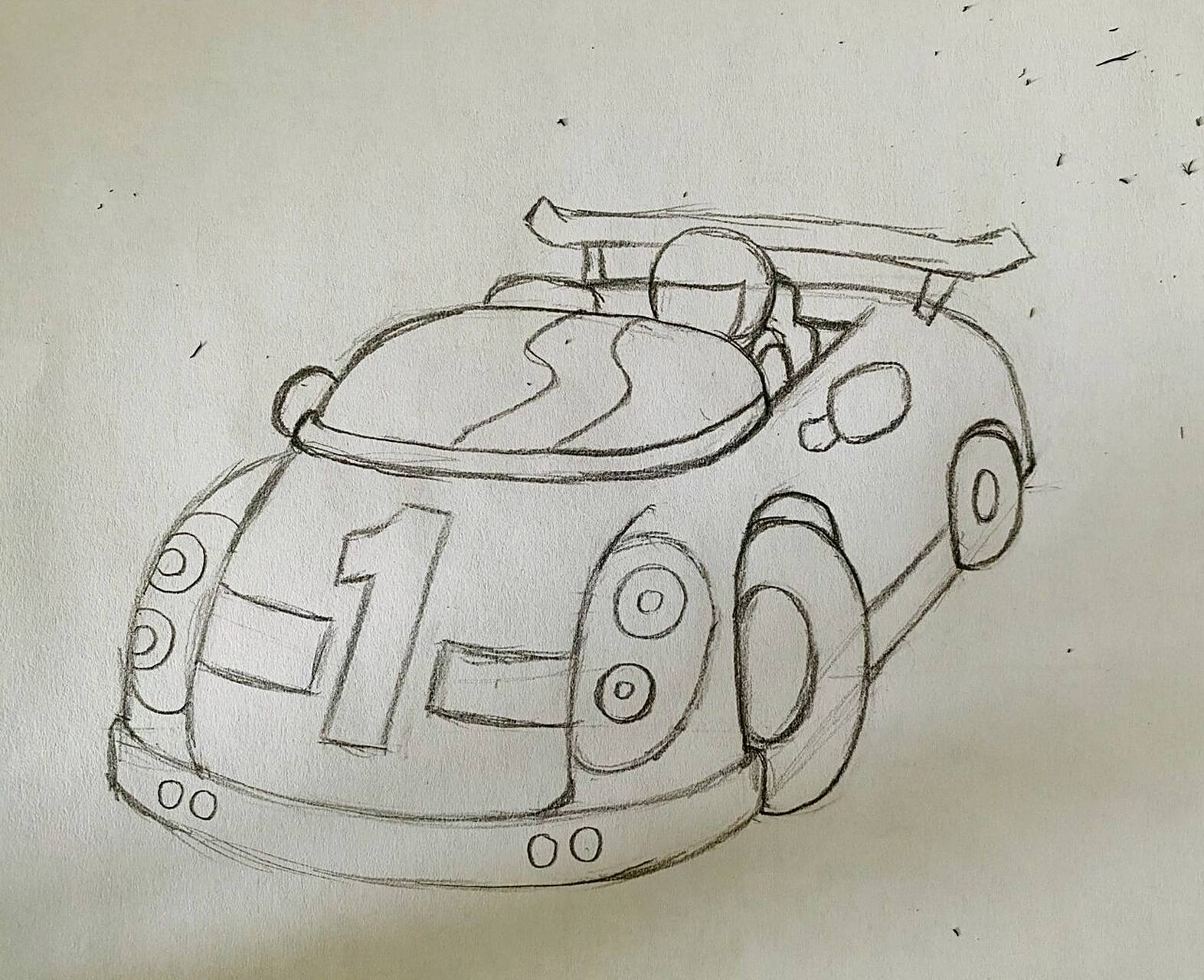 赛车简笔画 汽车儿童画 汽车简笔画 练车儿童画