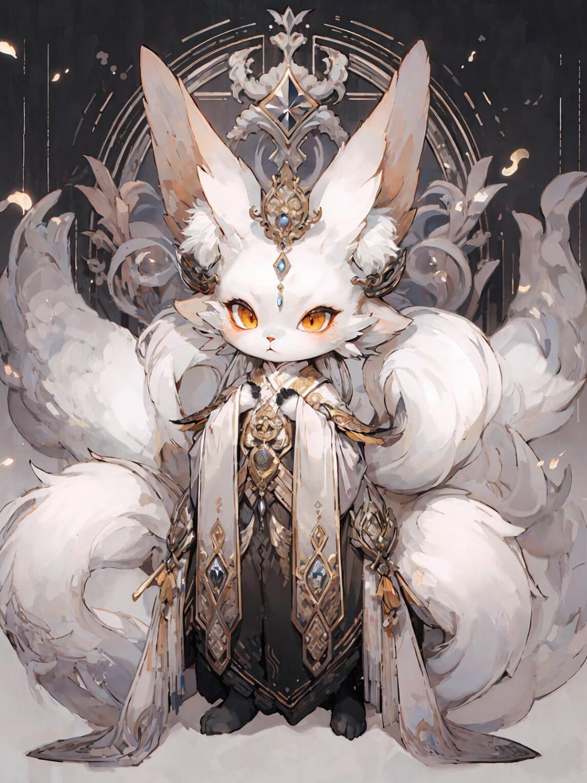 李狐,本是一只小白狐变成兢兢业业的小仙官