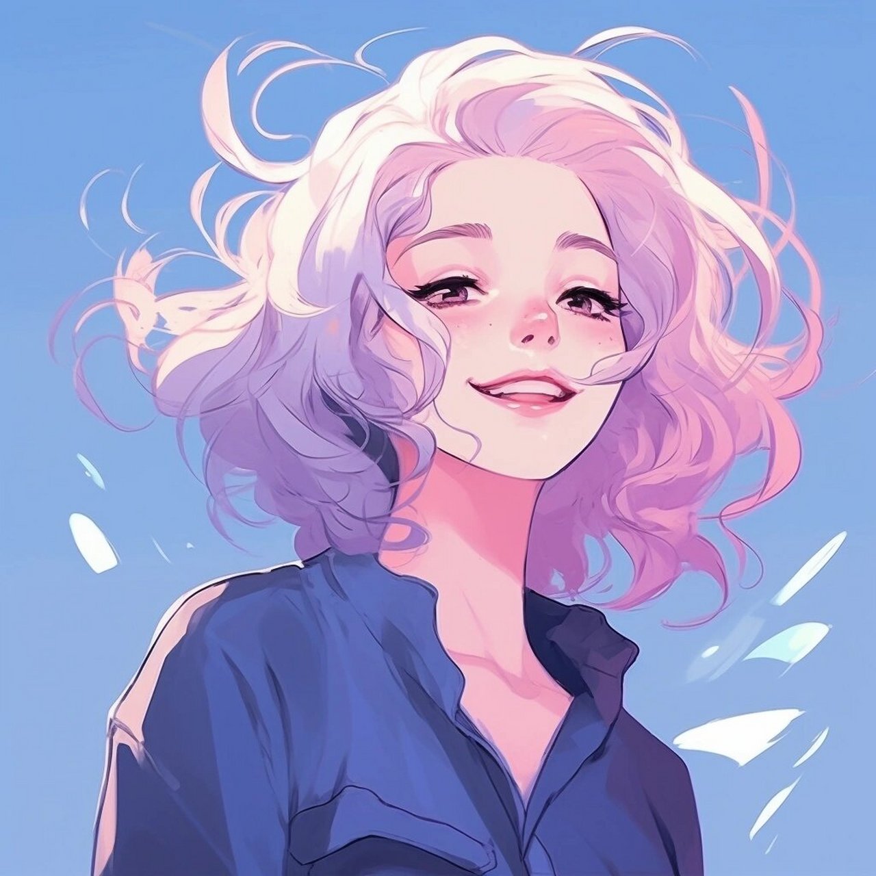 慵懒又阳光的女孩头像